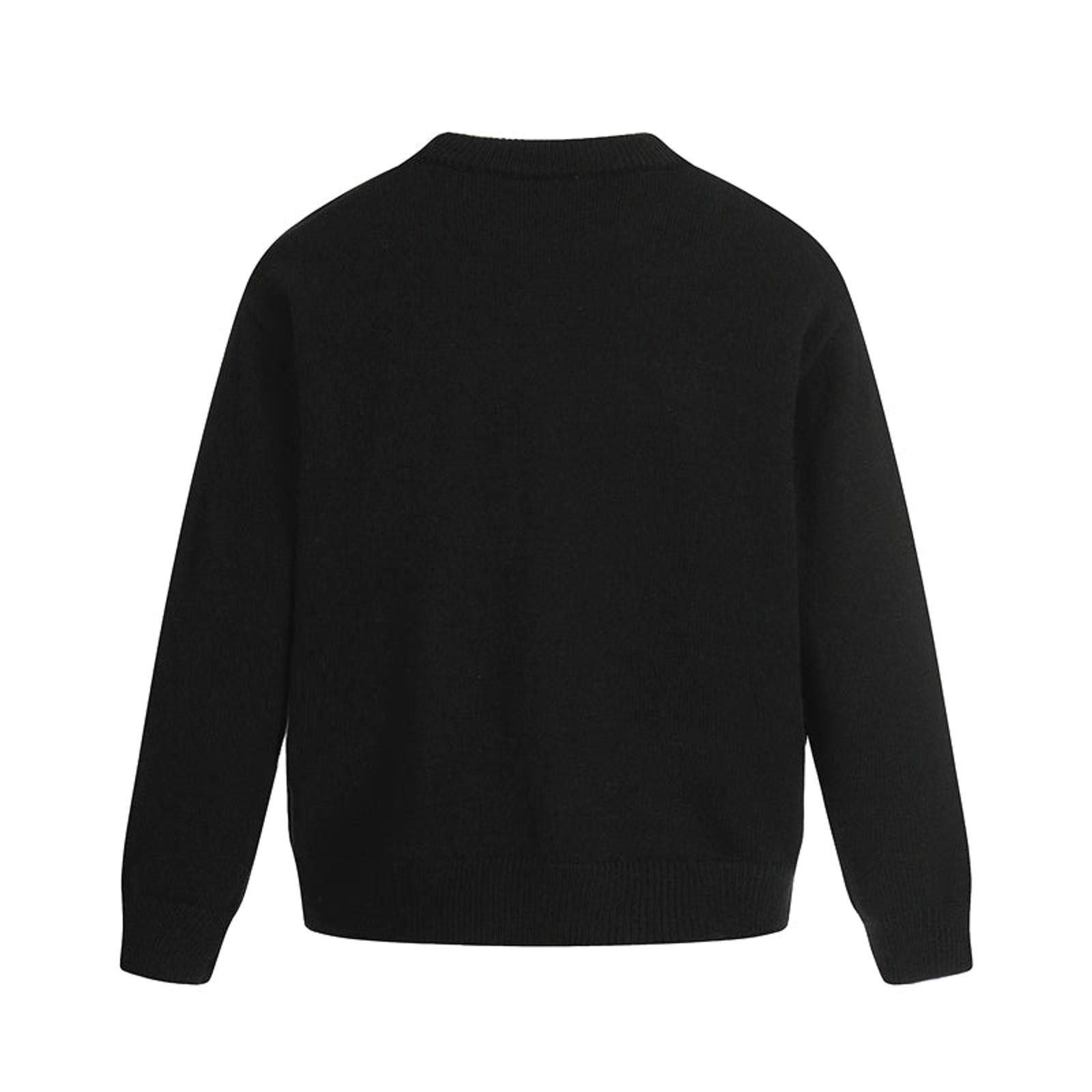 Japanese Brand Black Embroidered Crew Neck Sweater Size US M / EU 48-50 / 2 - 3 Thumbnail