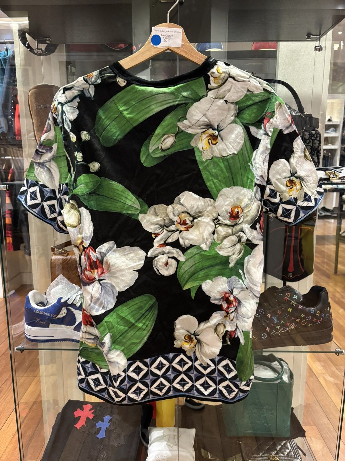 Dolce & Gabbana D&G Floral Tile Tee Size US M / EU 48-50 / 2 - 2 Thumbnail