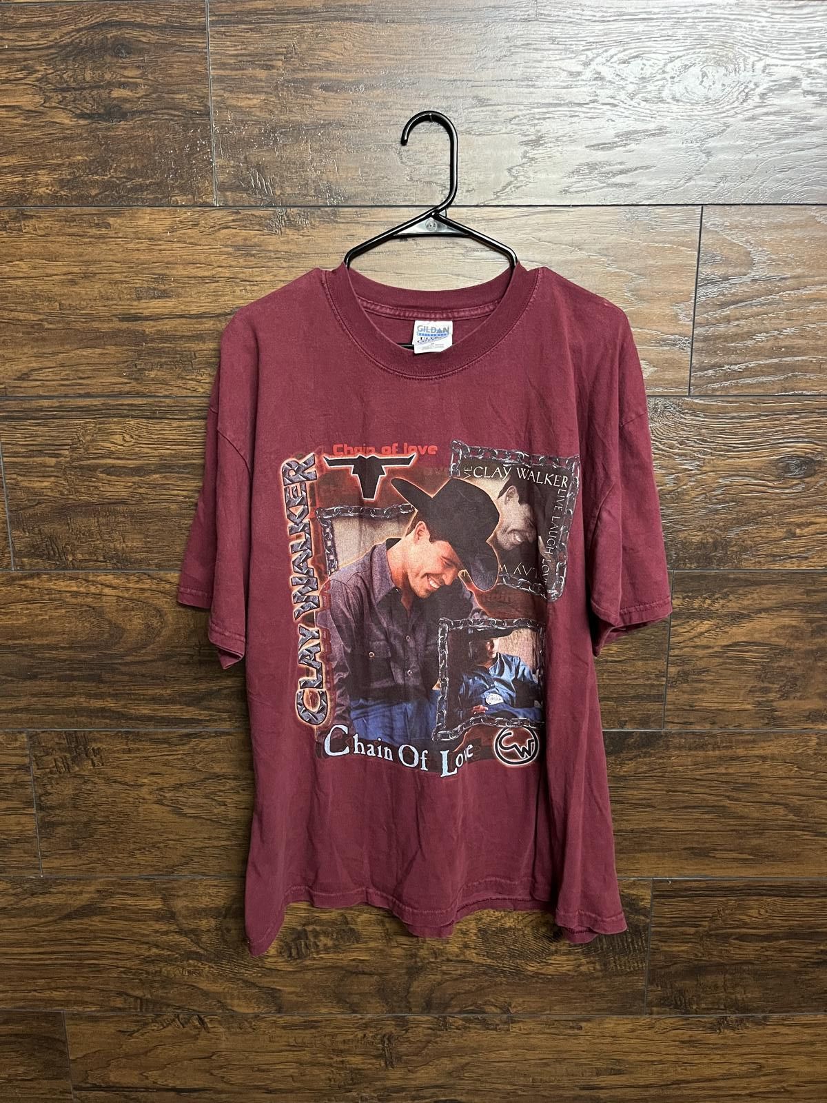 Gildan Clay Walker Country Tour Tee - Song Chain of Love 2000 - XL Size US XL / EU 56 / 4 - 1 Thumbnail