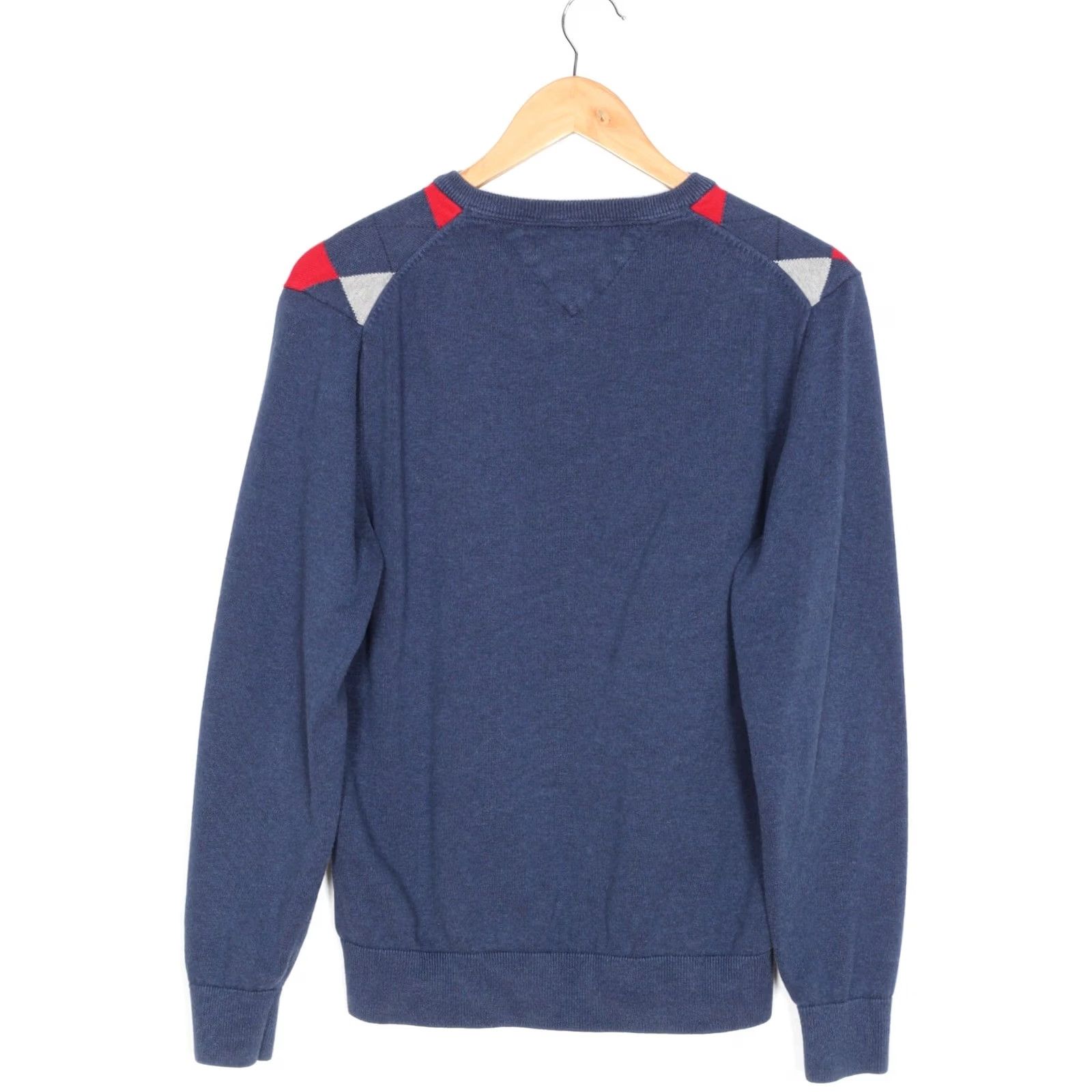 Tommy Hilfiger TOMMY HILFIGER Jumper Sweater Men Size M Cotton V Neck Check VR3469 Size US M / EU 48-50 / 2 - 3 Thumbnail