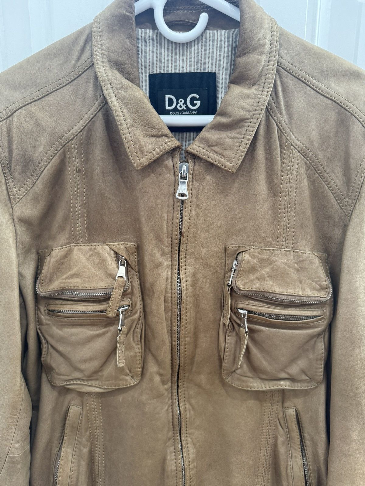 Dolce & Gabbana Dolce & Gabana Leather Jacket Size US L / EU 52-54 / 3 - 2 Thumbnail