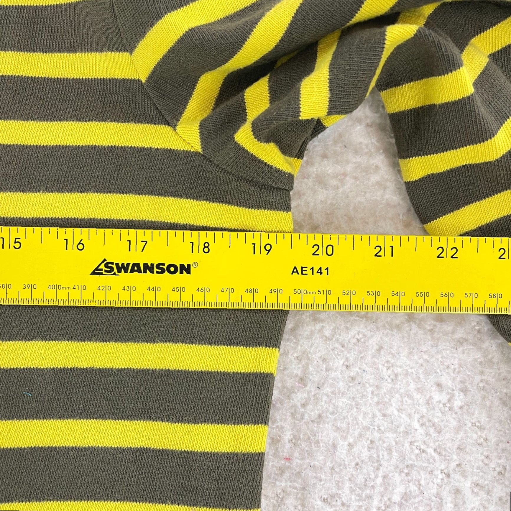 Talbots Talbots Petites Shirt Womens PL Yellow Striped Long Sleeve Pullover Knit Shirt Size L / US 10 / IT 46 - 6 Thumbnail