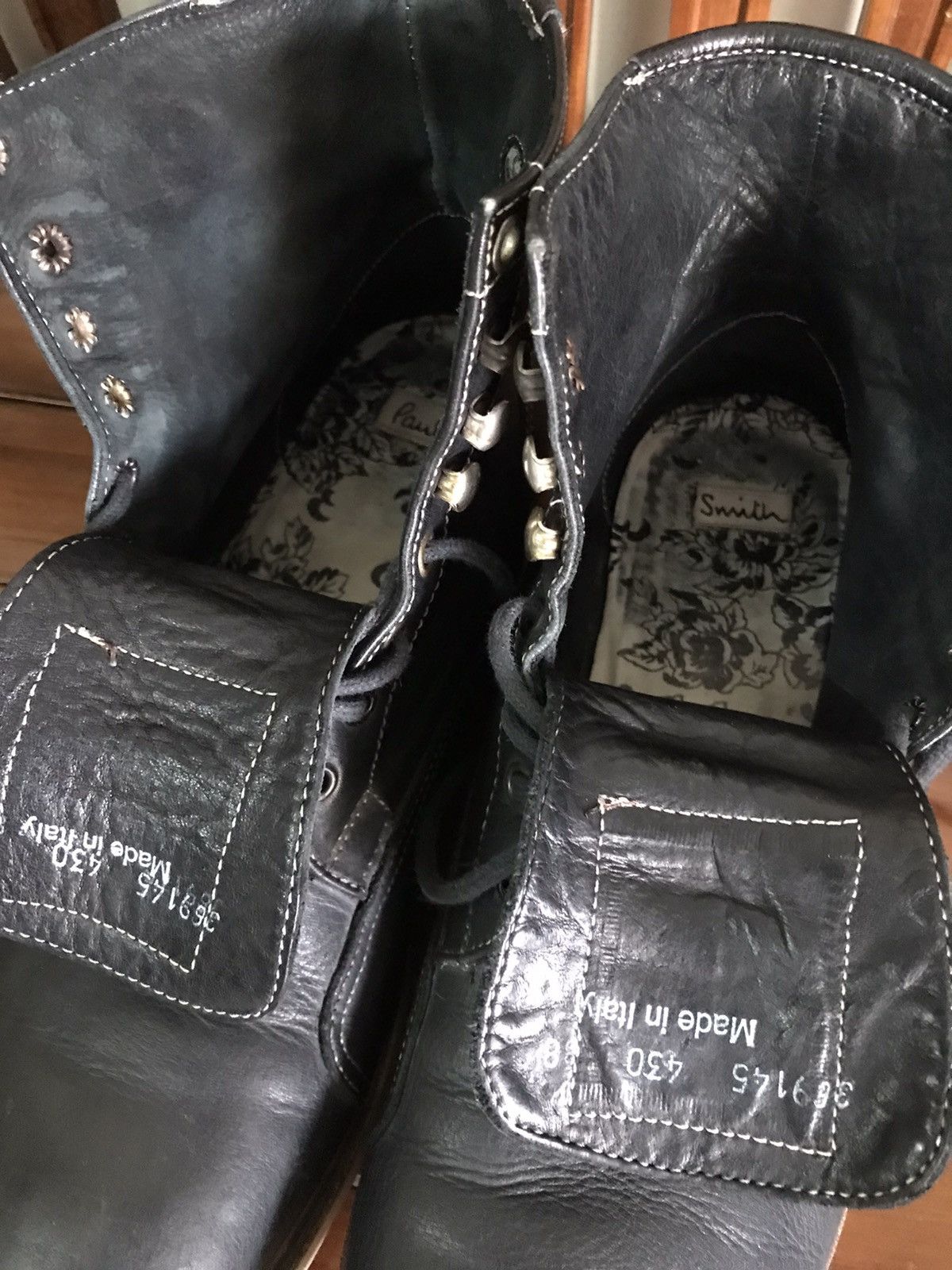 Paul Smith Red Ear × Vibram × Vintage Paul Smith Red Ear Black Leather Boots Size US 8 / EU 41 - 6 Thumbnail