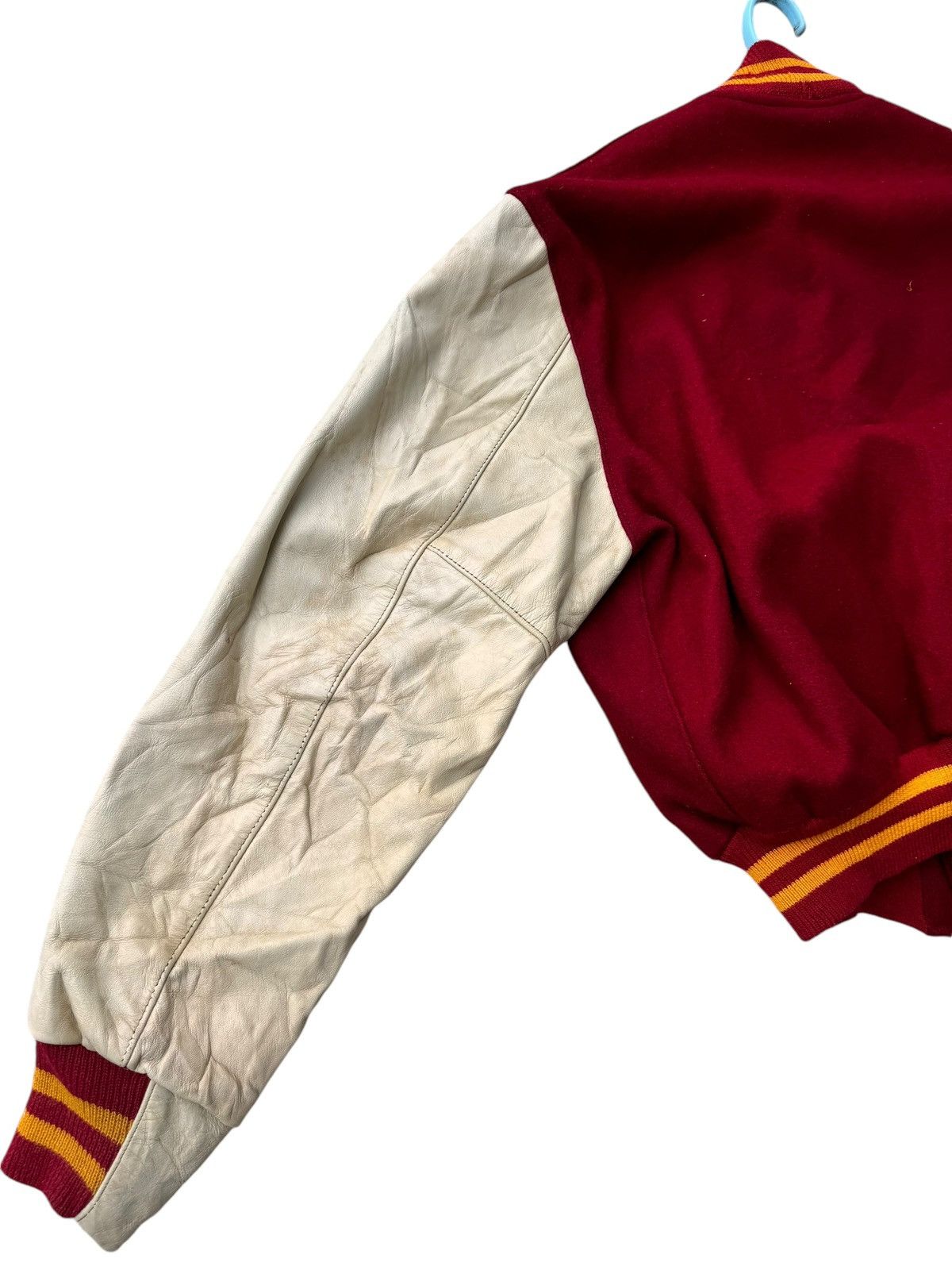 Golden Bear ⚡️⚡️Vintage Golden Bear Varsity Leather Sleeve Jacket Size US XL / EU 56 / 4 - 8 Thumbnail