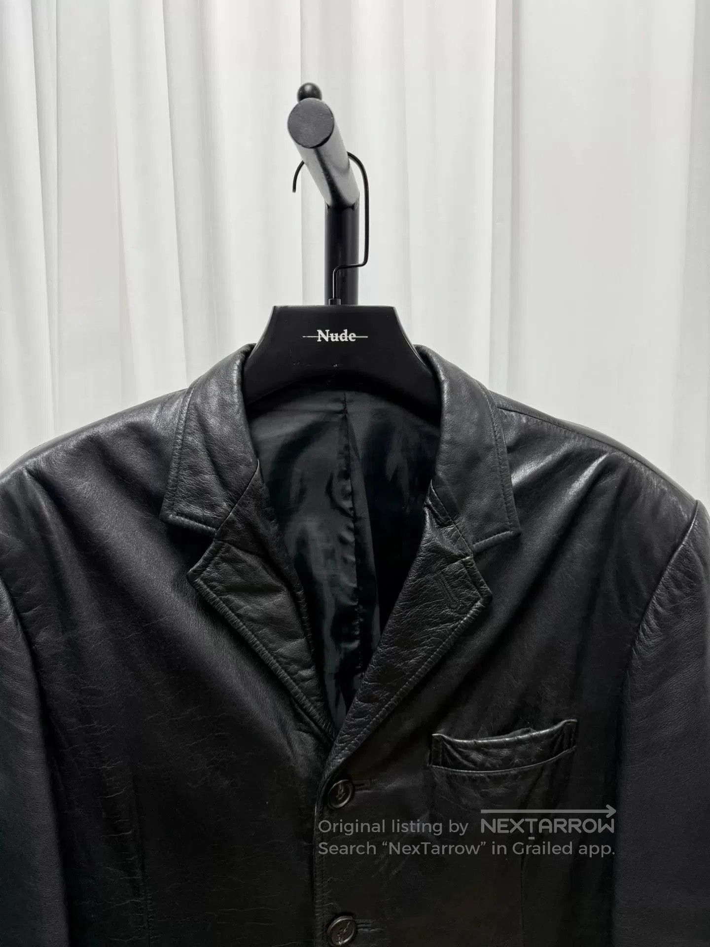 Yohji Yamamoto yohji yamamoto men's oversized leather jacket. Size US L / EU 52-54 / 3 - 3 Thumbnail