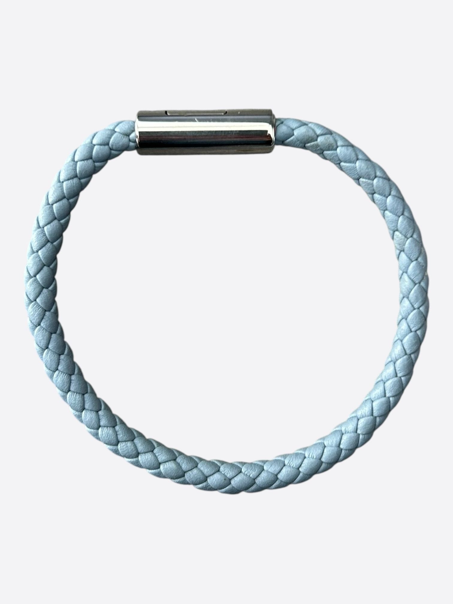 Hermes Light Blue Swift & Palladium Hardware Goliath Bracelet Size ONE SIZE - 2 Thumbnail