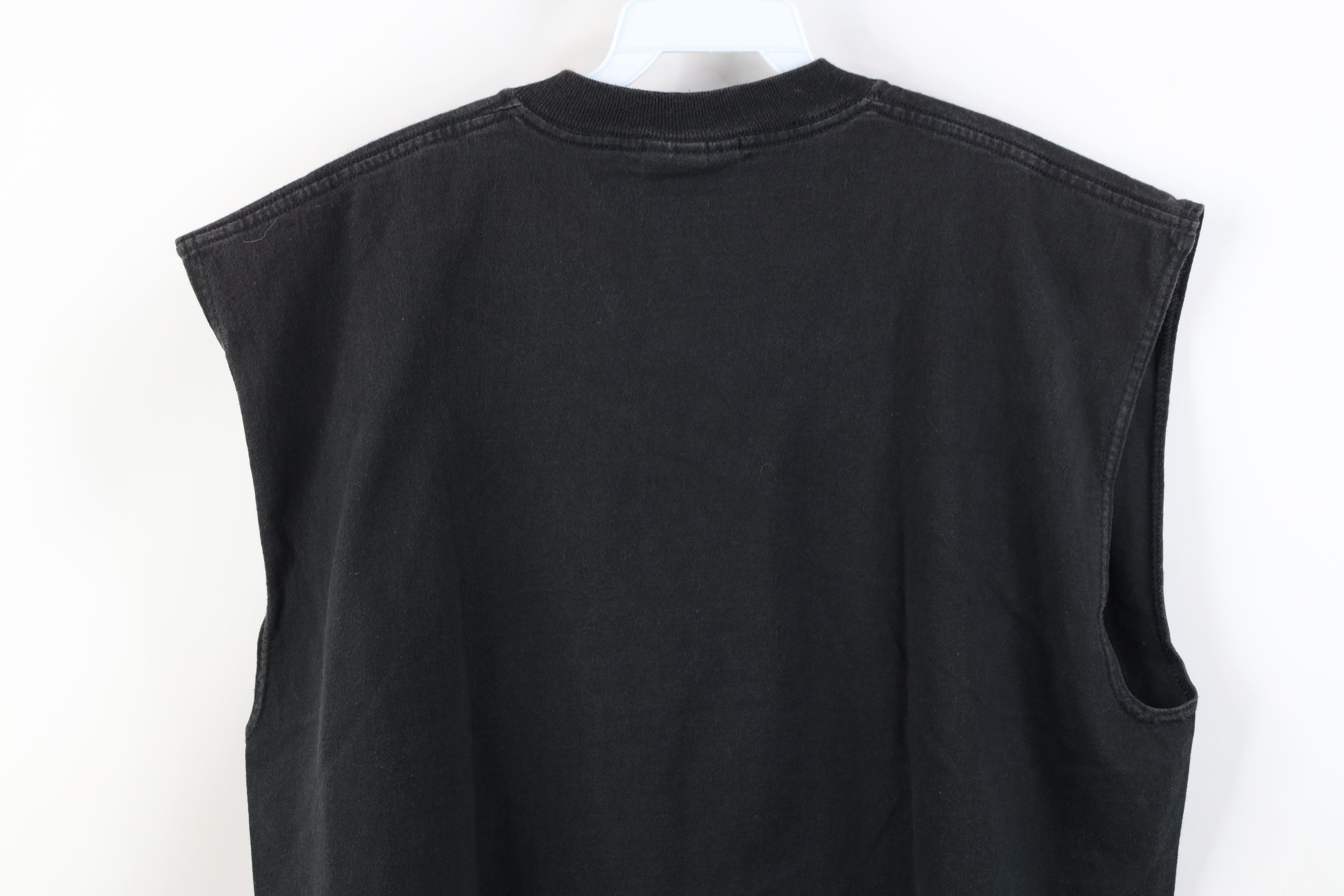 Russell Athletic Vintage 90s Y2K Russell Athletic Muscle T-Shirt Black Cotton Size US L / EU 52-54 / 3 - 11 Thumbnail