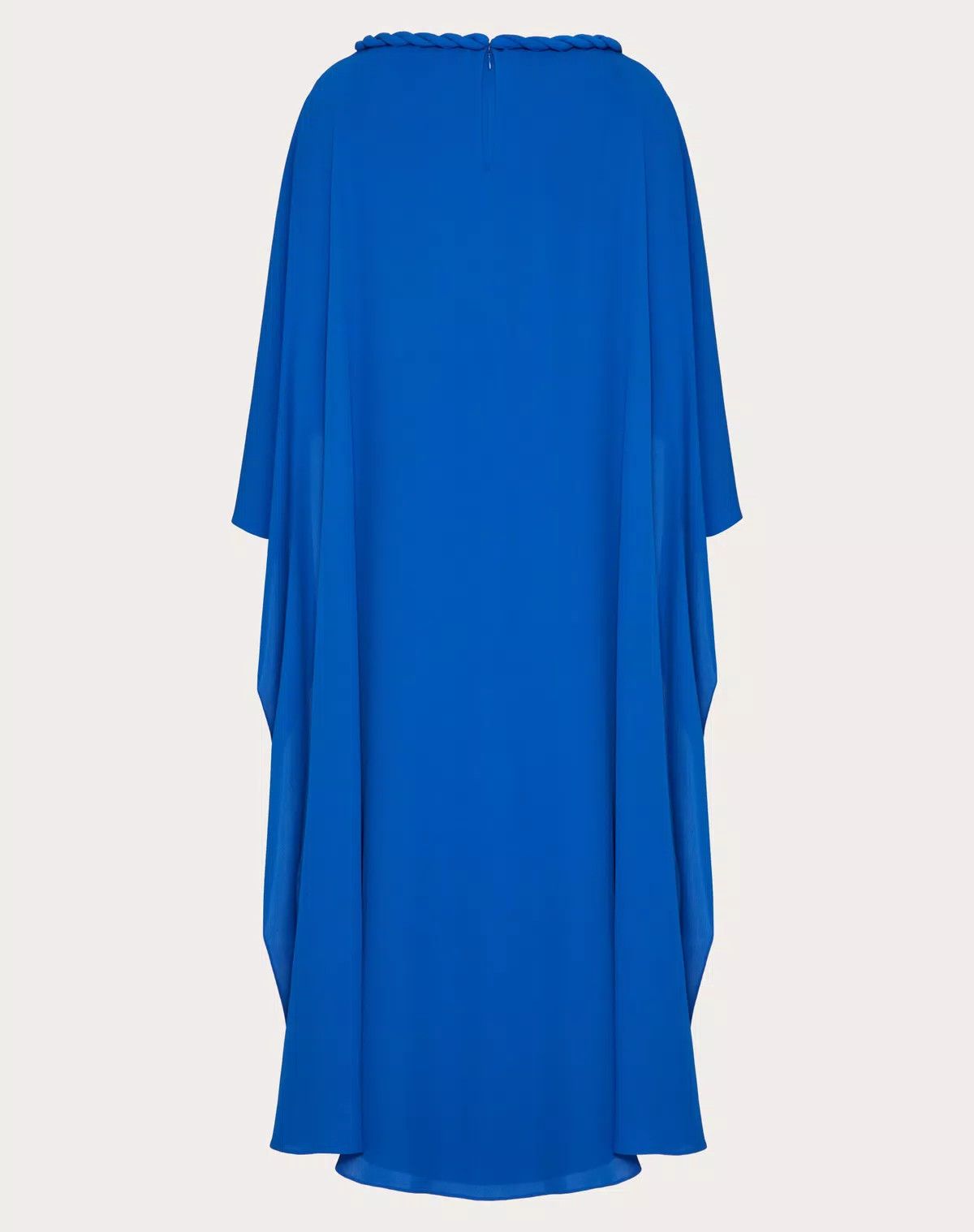 Valentino o1s1wg110426 Double Georgette Midi Dress in Blue Size S / US 4 / IT 40 - 2 Thumbnail