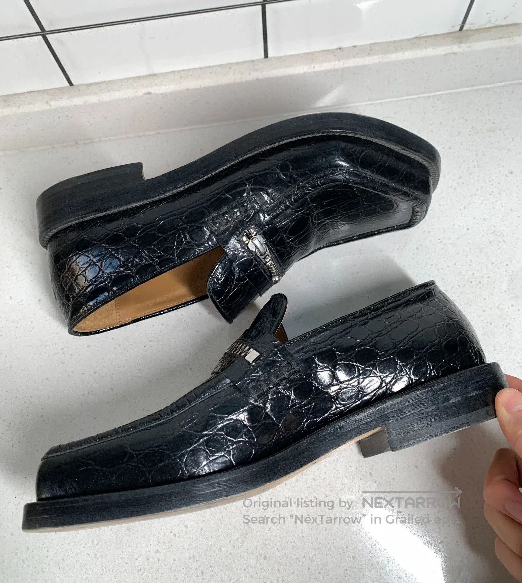 Magliano Magliano Crocodile Pattern Leather Shoes. Size US 7 / EU 40 - 5 Thumbnail