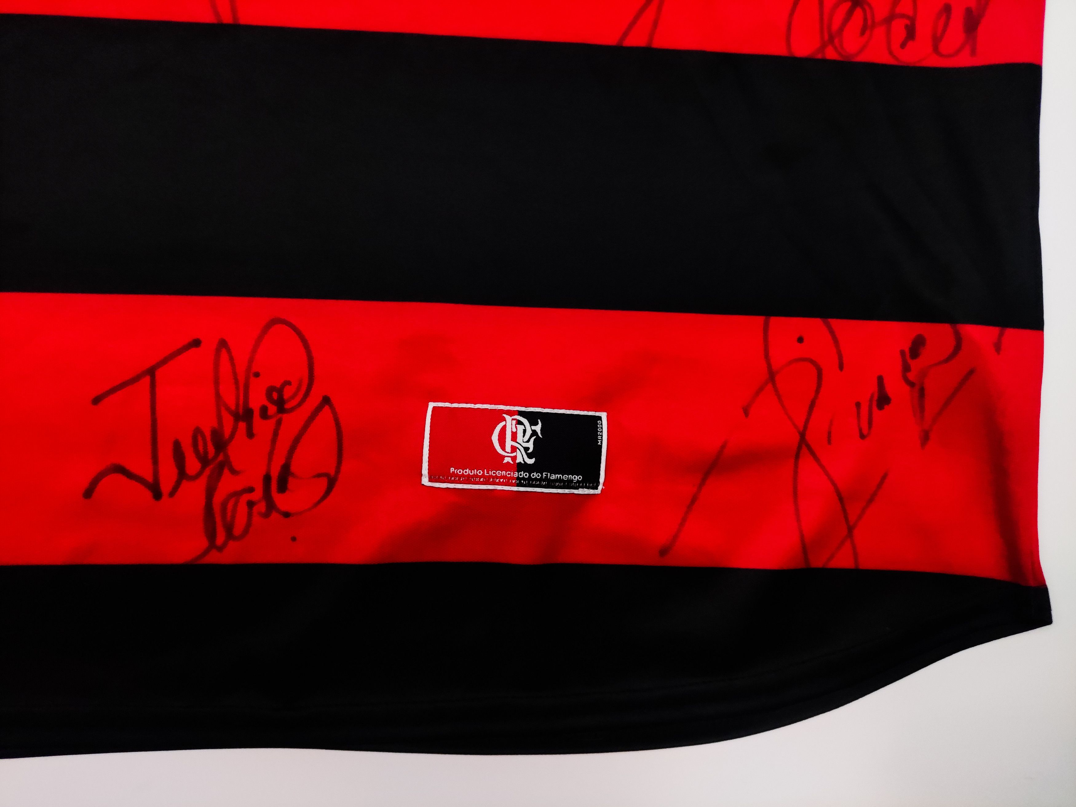 Nike Flamengo 2002 2003 Nike Signed Home Shirt Kit Jersey Brazil Size US L / EU 52-54 / 3 - 12 Thumbnail