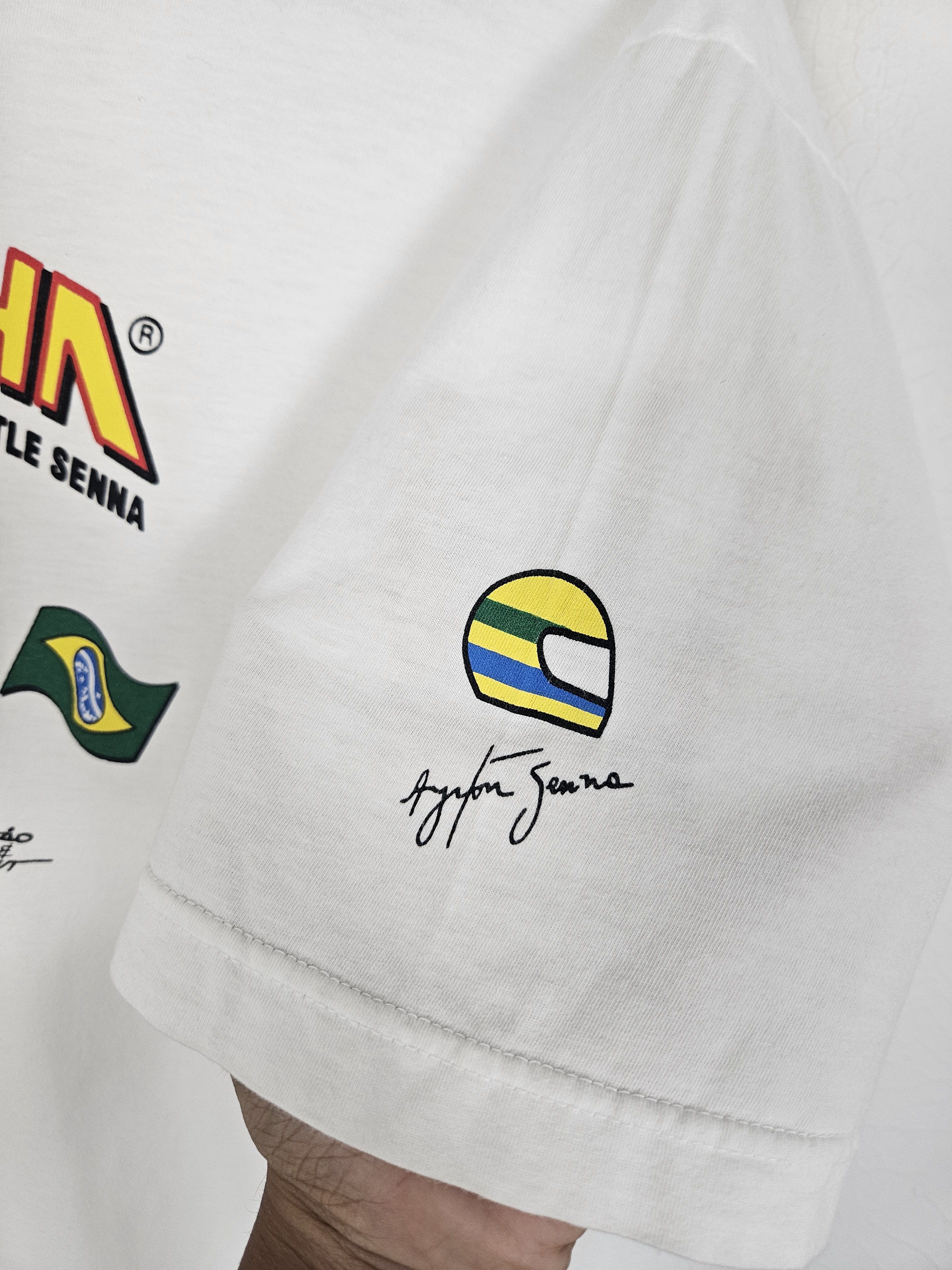 Vintage Vintage Ayrton Senna Formula One 90s Senninha Comic shirt Size US M / EU 48-50 / 2 - 6 Thumbnail