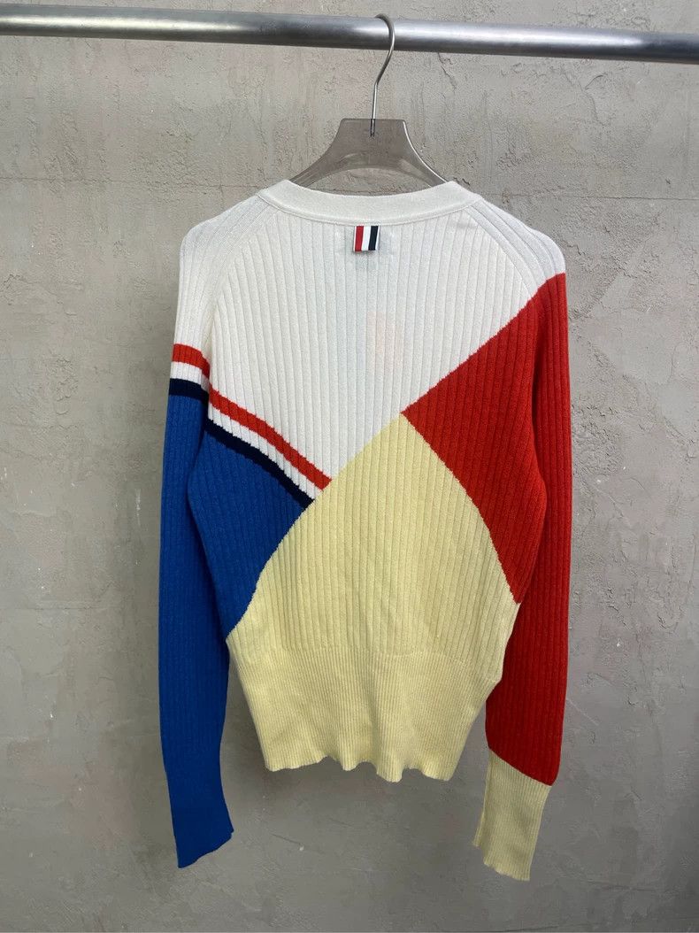 Thom Browne Thom browne Size 2 Colorful striped cashmere cardigan jack Size M / US 6-8 / IT 42-44 - 2 Thumbnail