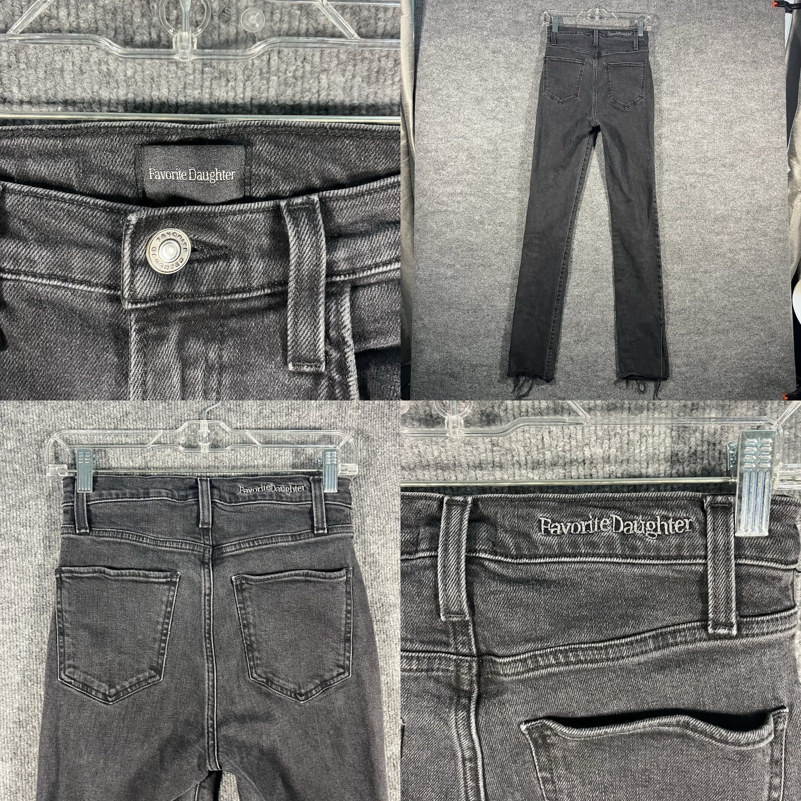 Anthropologie VINTAGE? Wait, it's Anthropologie "Favorite Daughter" The Valentina Tower Super High Rise Cigarette Jeans 26 Black Women Slim Bootcut Size ONE SIZE - 8 Thumbnail