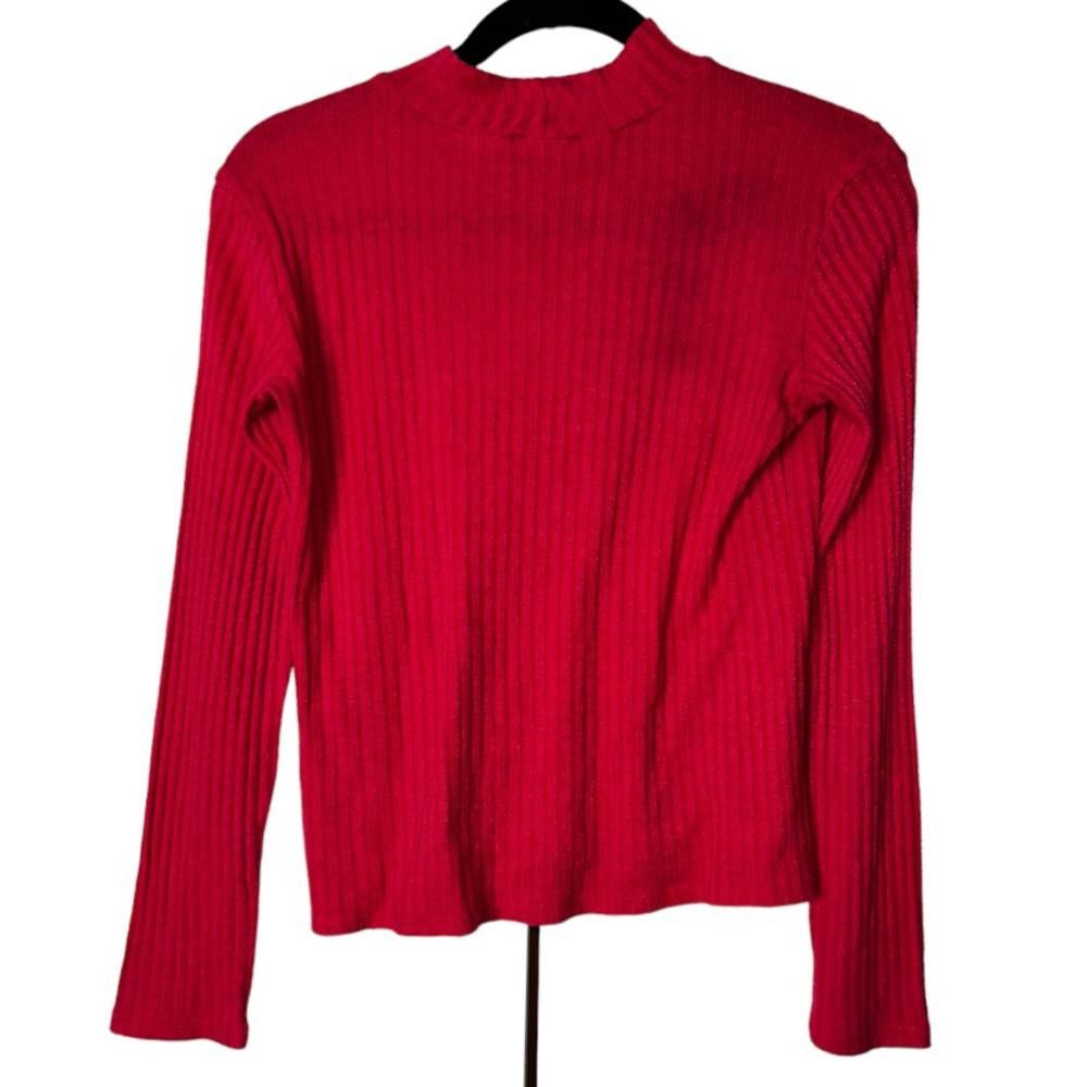 Zara Zara l Hot Pink Ribbed High Neck Top Small Size S / US 4 / IT 40 - 6 Thumbnail