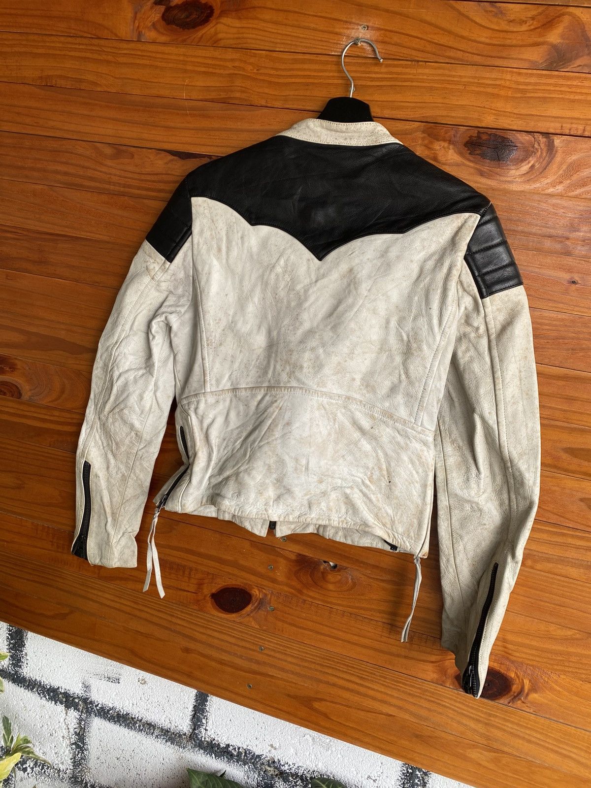 Vintage Rich Master Y2 Leather Motorcycle Cream Black Café Racer Size US S / EU 44-46 / 1 - 12 Thumbnail