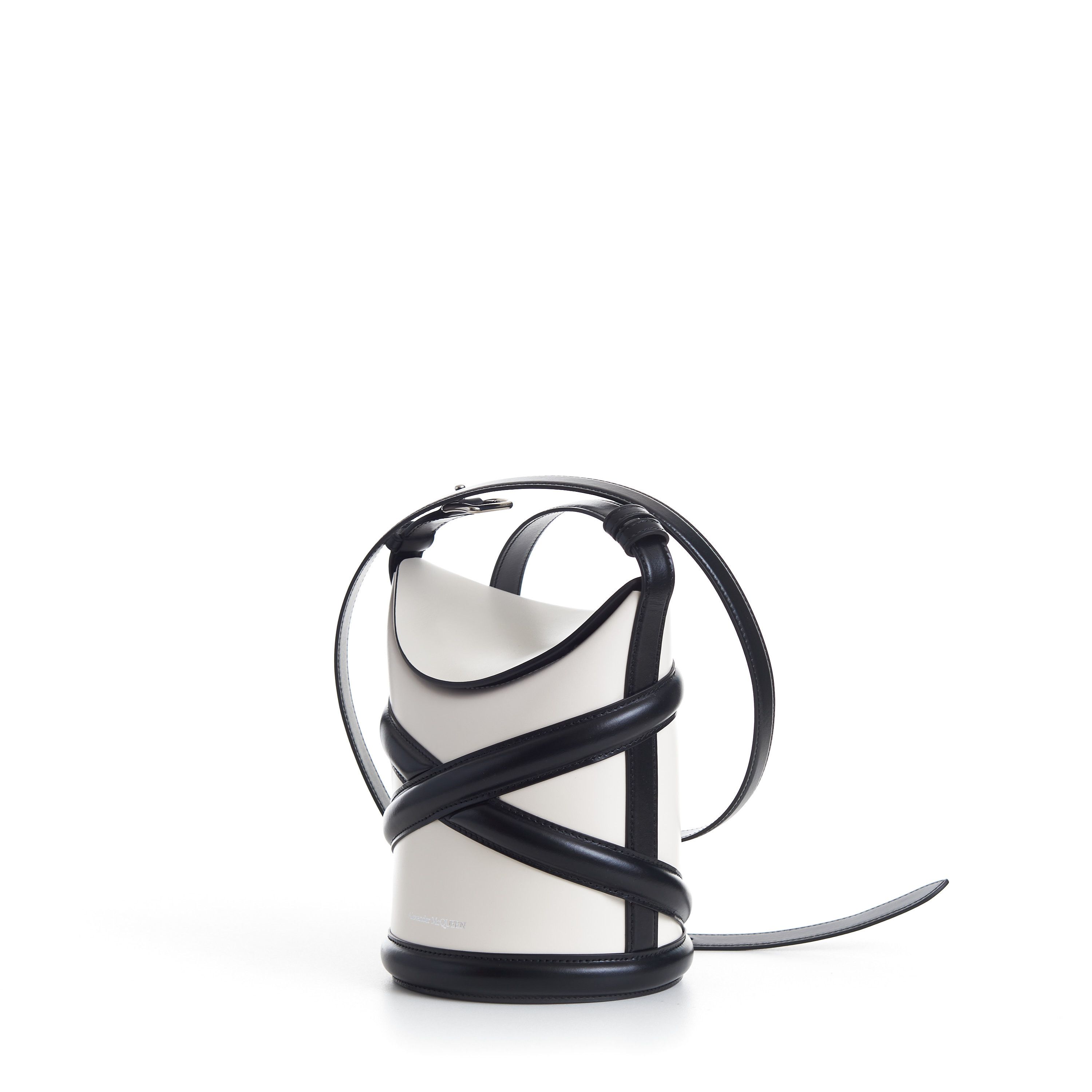 Alexander McQueen The Curve Bucket Bag - Ivory, Harness, Shoulder Strap Size ONE SIZE - 10 Thumbnail