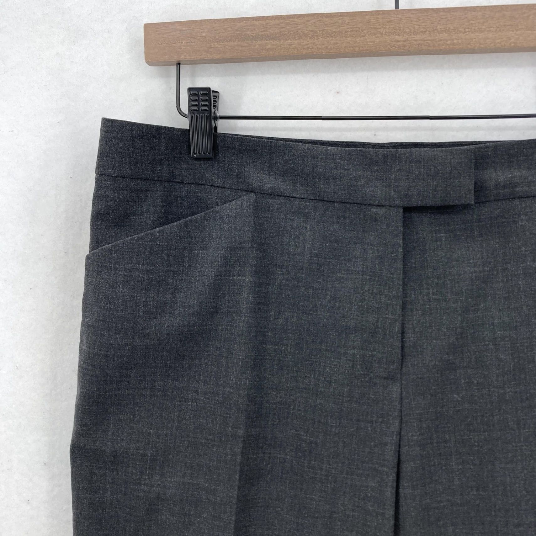 Vintage Lafayette 148 New York Pants Womens 8 Smoke Virgin Wool Stretch Dress NWT Size 30" / US 8 / IT 44 - 3 Thumbnail