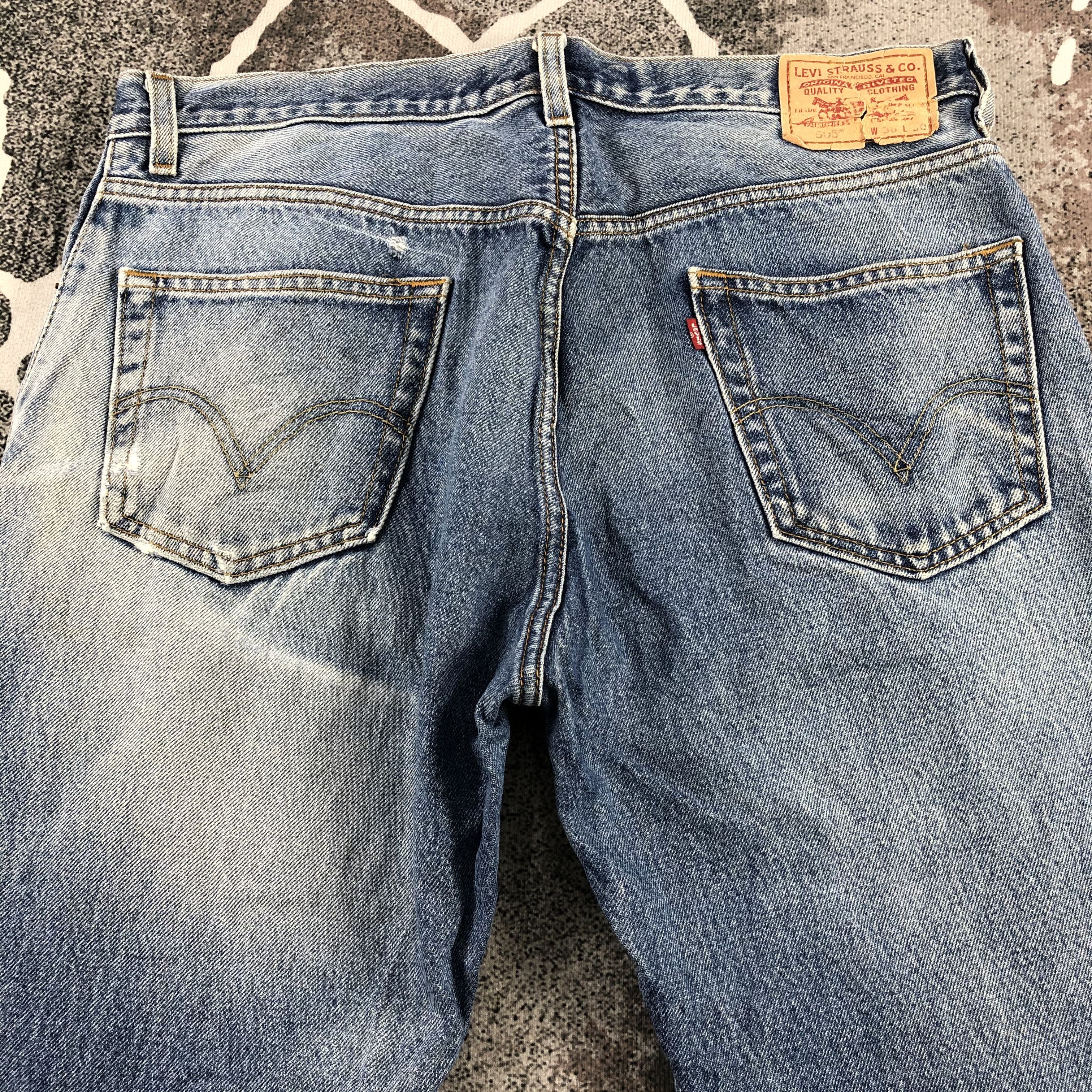 Levi's Vintage Levi's 505 Jeans Distress Regular Fit Denim KJ972 Size US 36 / EU 52 - 4 Thumbnail