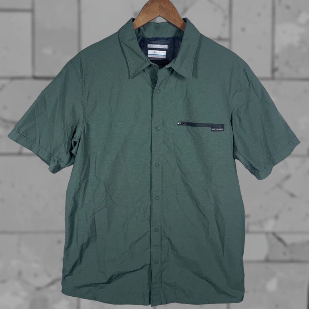 Vintage Columbia Omni-Shade Green Snap Button Shirt Mens Size L Size US L / EU 52-54 / 3 - 1 Thumbnail