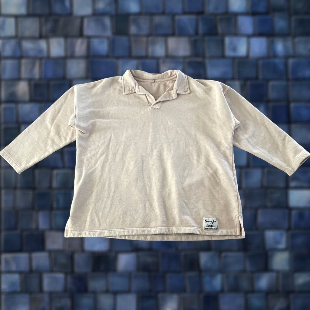 Vintage Sloppy Joe Sweatshirt Womens M Peach Collared Pullover Organic Cotton Made UK Size M / US 6-8 / IT 42-44 - 1 Thumbnail