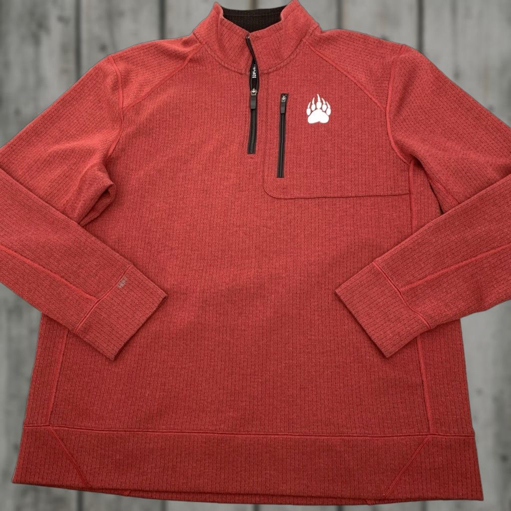 Logo 7 Alaskan Hardgear Pullover Mens Large Red 1/4 Zip Mock Neck Bear Paw Logo Outdoor Duluth Size US L / EU 52-54 / 3 - 1 Thumbnail