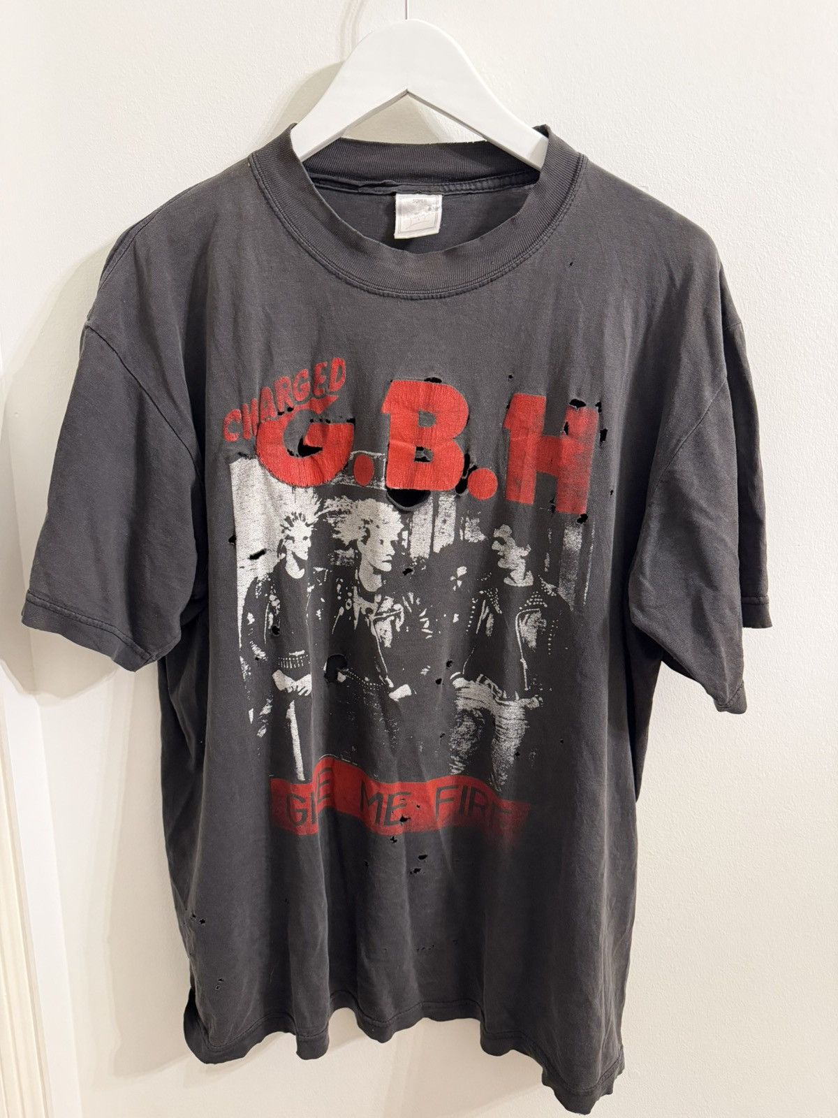 Band Tees Charged G.B.H – “Give Me Fire” Vintage Tee Size US L / EU 52-54 / 3 - 1 Thumbnail