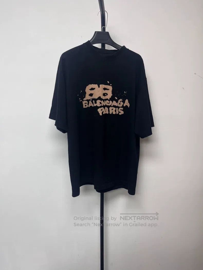 Balenciaga Balenciaga Letter Print Crew Neck Short Sleeve T-Shirt Size US S / EU 44-46 / 1 - 1 Thumbnail