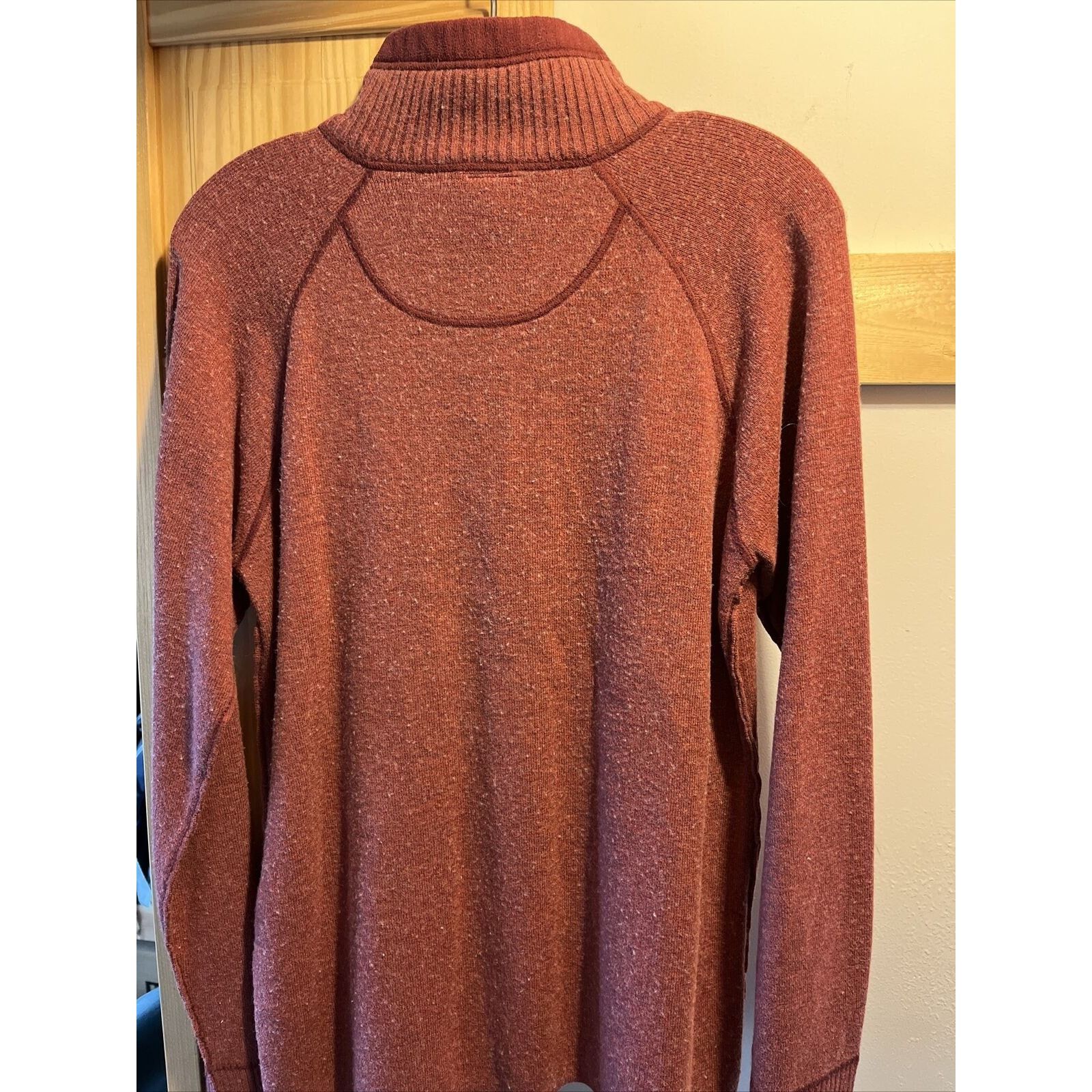 The North Face The North Face Mens L Red LS Zip Cotton Acrylic Wool Sweater Size US L / EU 52-54 / 3 - 15 Thumbnail