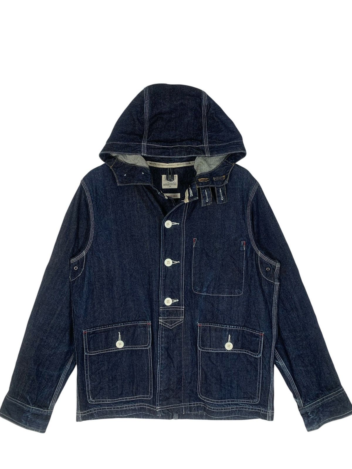 Japanese Brand Back Number JapaneseBrand Designer StreetWear Denim Jacket Size US M / EU 48-50 / 2 - 2 Thumbnail