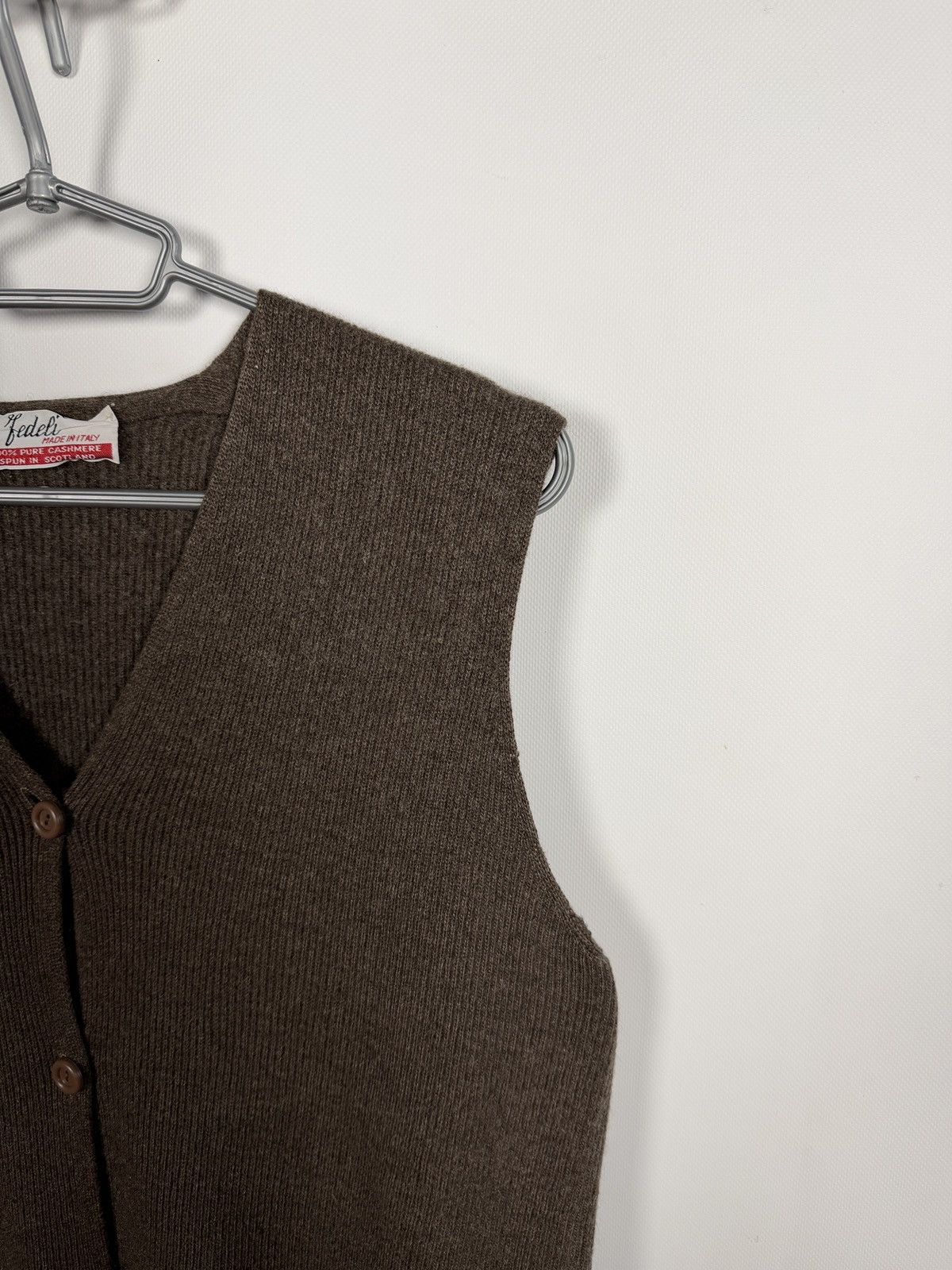 Fedeli Fedeli Cashmere Knit Vest Button Up Sleeveless Italy Size M Size US M / EU 48-50 / 2 - 2 Thumbnail
