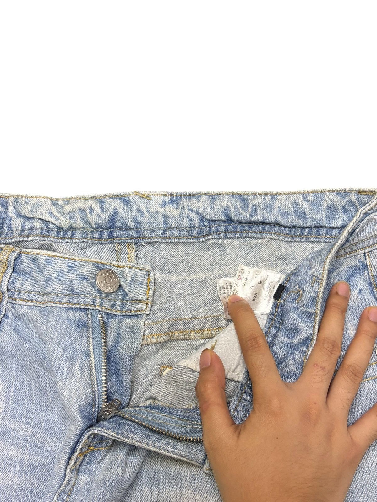 Edwin Vintage Japanese Brand Faded Wash Distress Loose Jeans Size 30" / US 8 / IT 44 - 5 Thumbnail