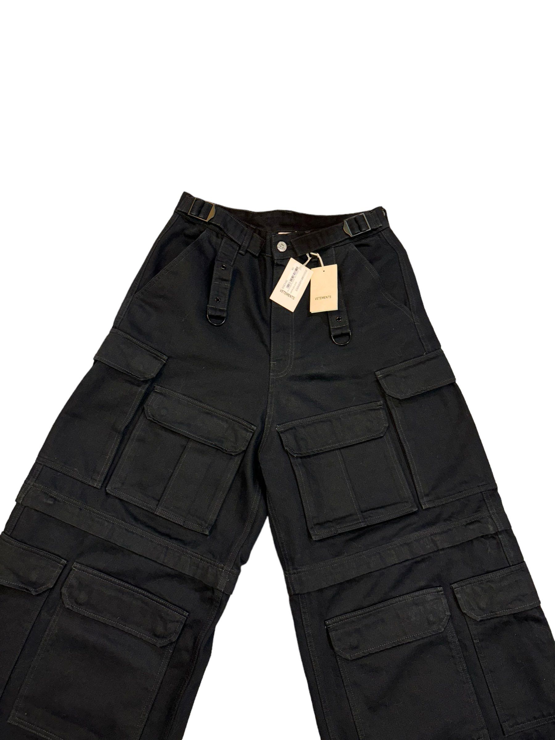 image of Vetements Black Convertible Cargo Pants, Men's (Size 30)