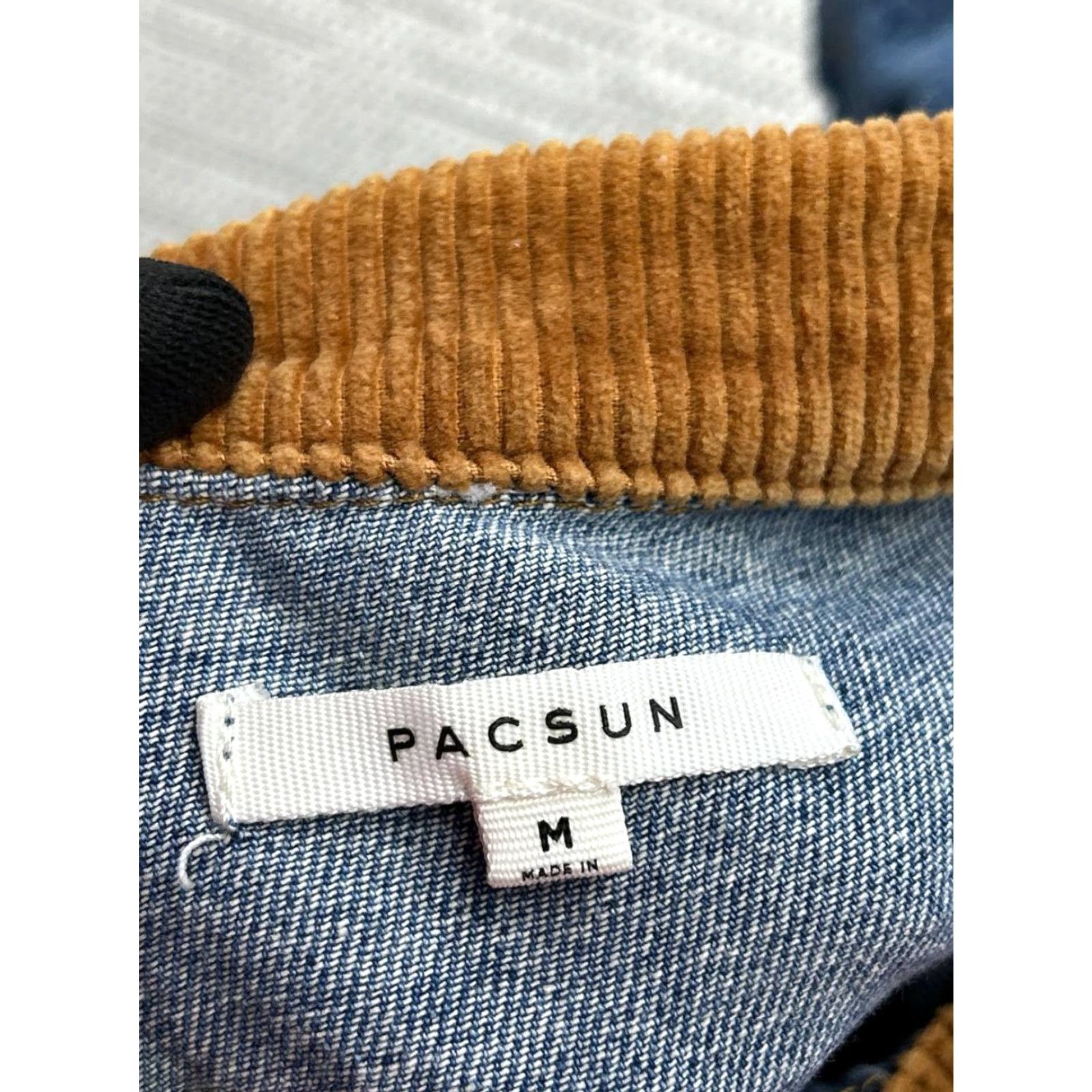 Pacsun Pacsun Jacket Womens Medium Blue Cotton Denim Cropped Bomber Size M / US 6-8 / IT 42-44 - 3 Thumbnail
