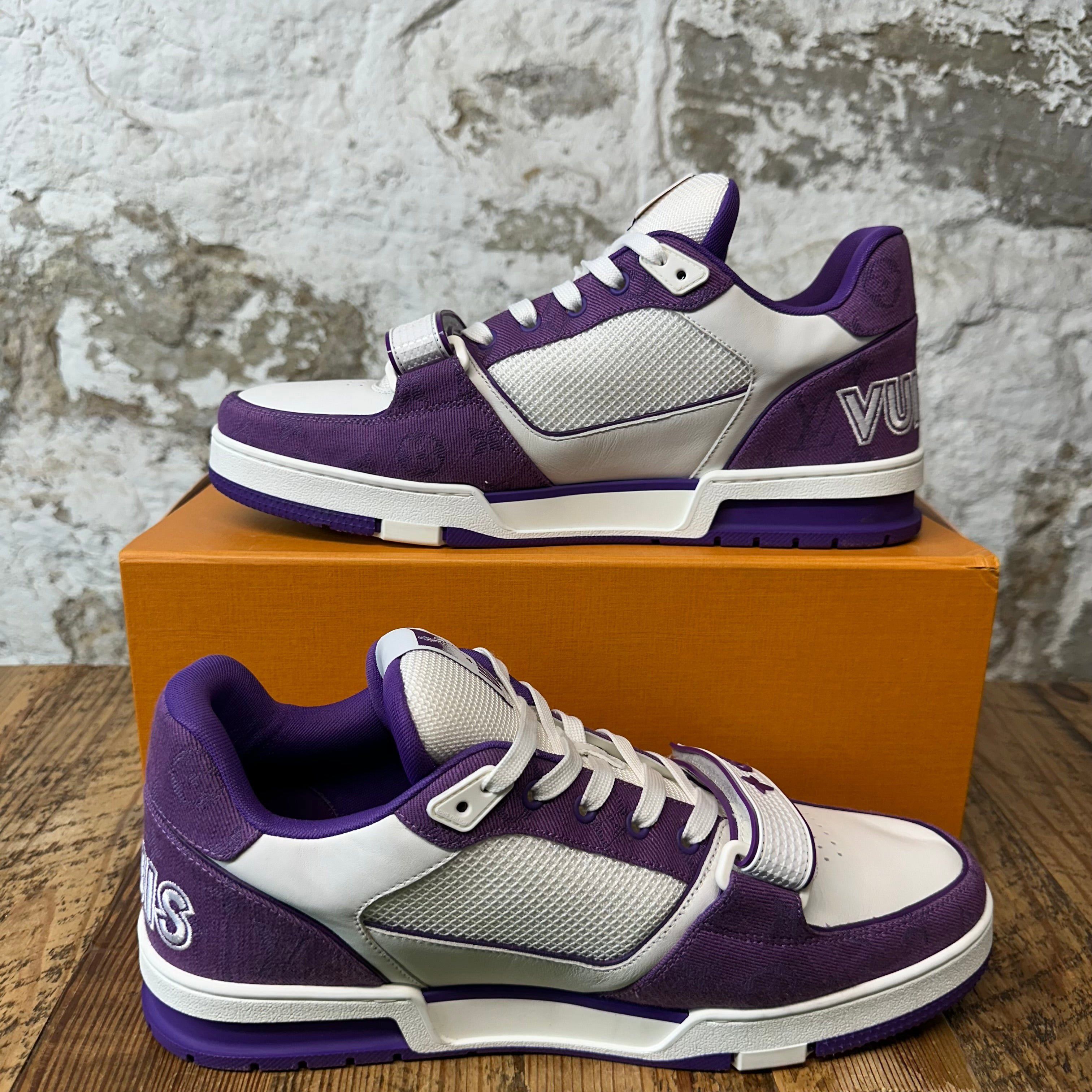 Louis Vuitton Louis Vuitton Purple White Strap Trainer Sneaker Sz 11.5 (10 Size US 11.5 / EU 44-45 - 2 Thumbnail