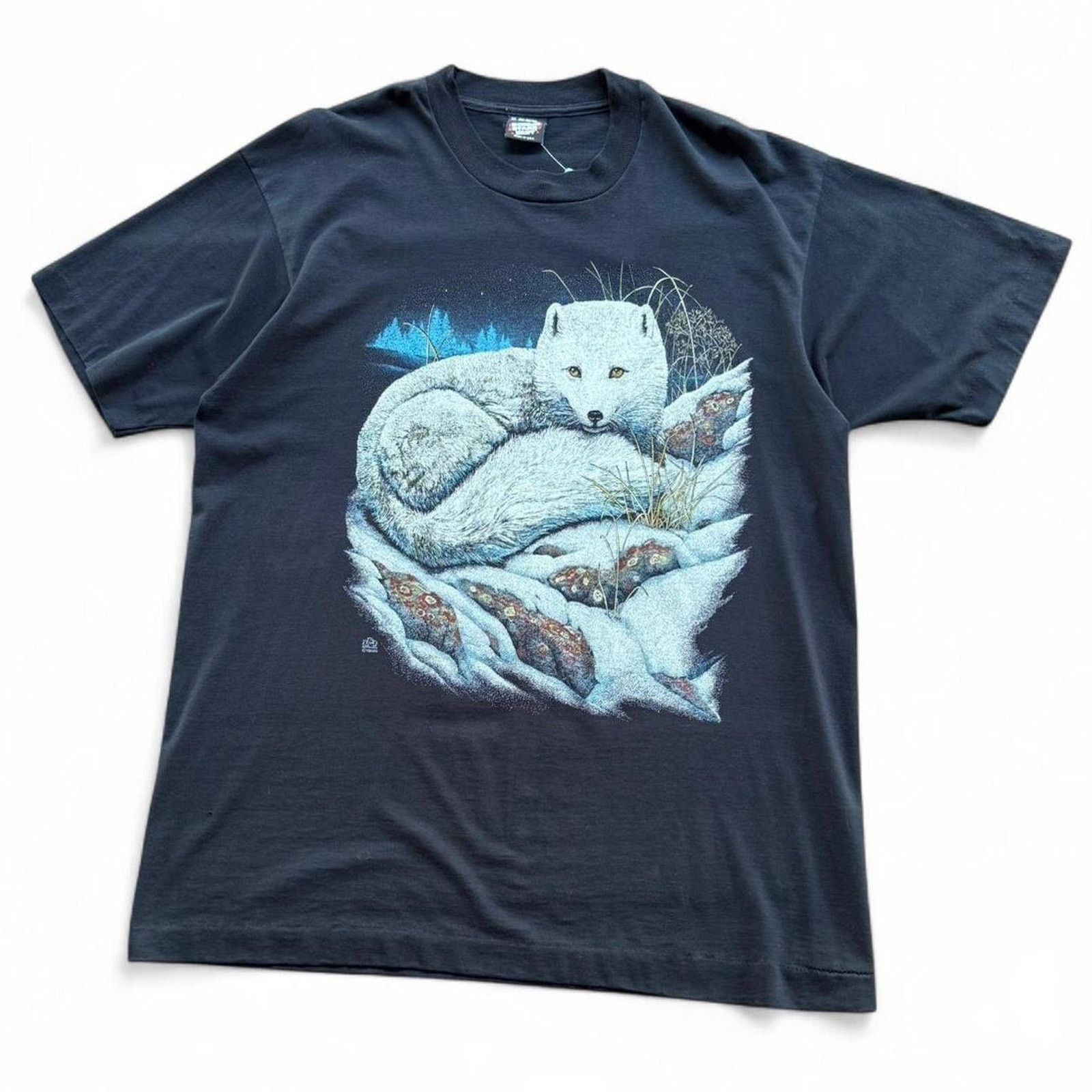 Vintage Vintage 1990 Artic Fox Nature Tee Size US L / EU 52-54 / 3 - 1 Thumbnail