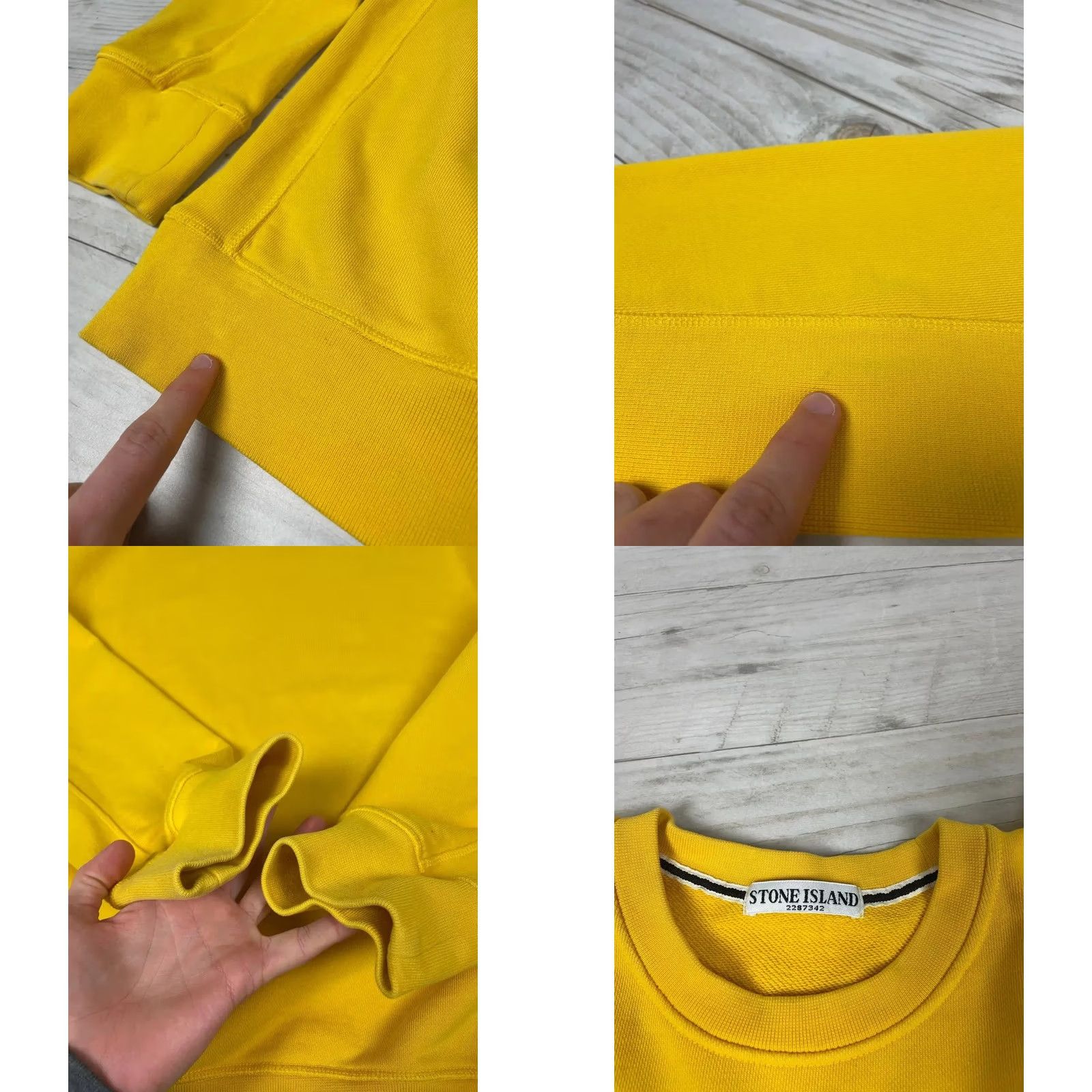 Stone Island VINTAGE Stone Island Sweatshirt Men 2XL Yellow Shirt Mens Size 2XL Cotton Logo Size US XXL / EU 58 / 5 - 9 Thumbnail