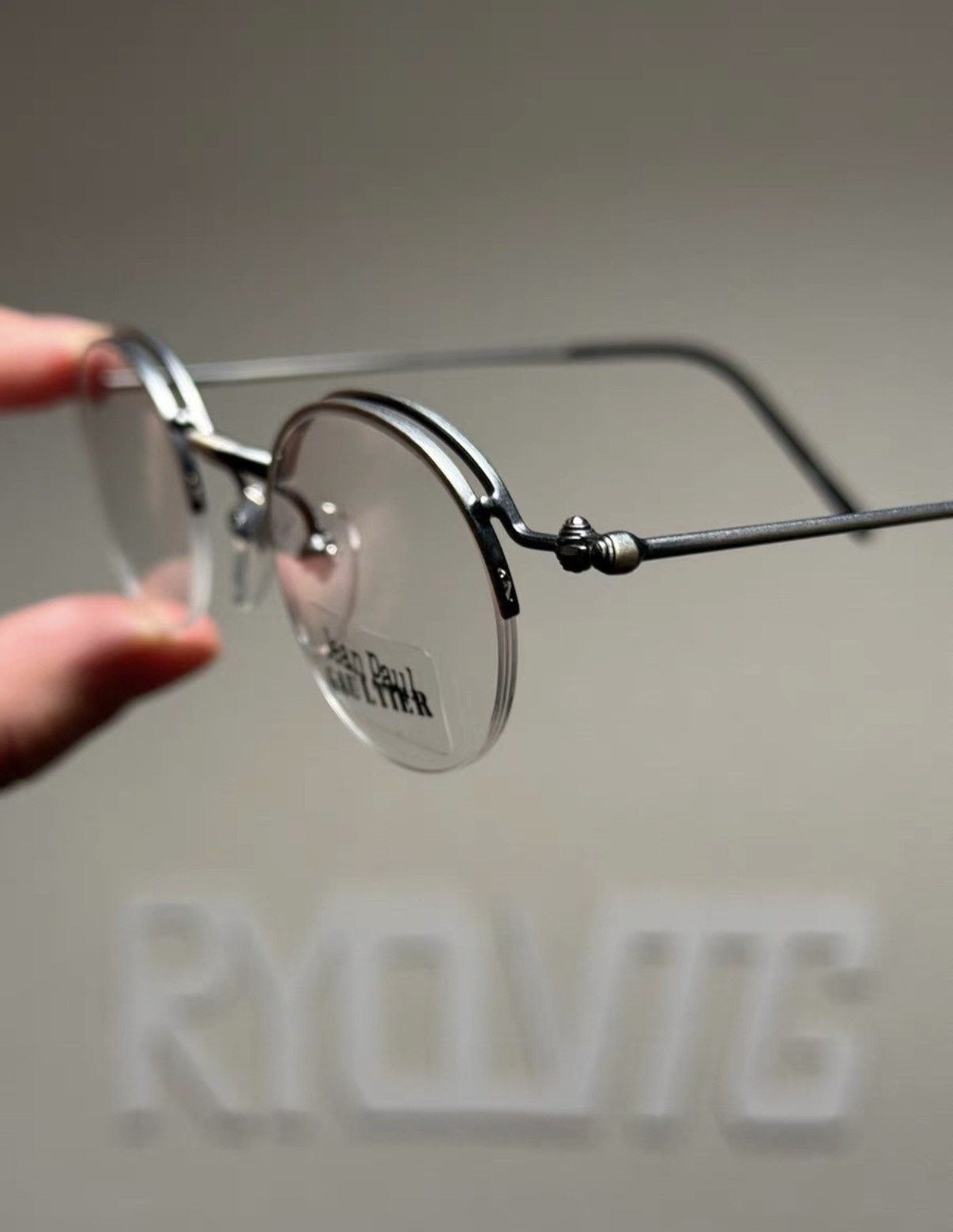 Jean Paul Gaultier White Round Frame Clear Lens Glasses Size ONE SIZE - 6 Thumbnail