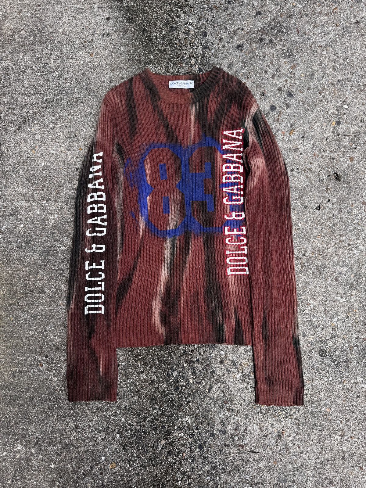 Dolce & Gabbana Dolce and Gabbana Knitted Graffiti Sweater Size US M / EU 48-50 / 2 - 1 Thumbnail