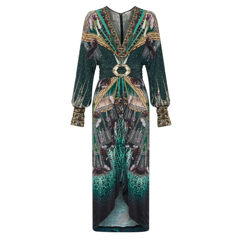 CAMILLA Camilla belted jersey Fitzgeralds flapper Asymmetric dress.M Size M / US 6-8 / IT 42-44 - 1 Thumbnail