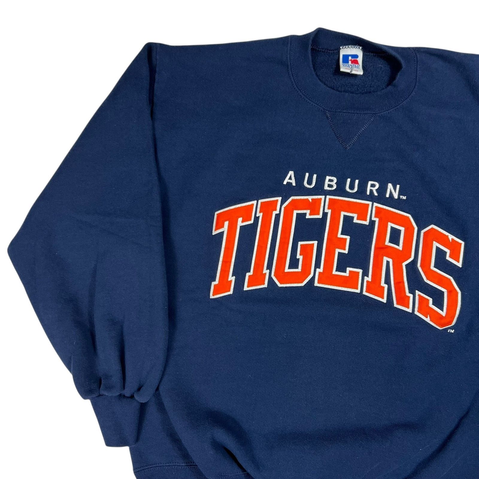 Russell Athletic × Vintage 1990s Russell Athletic Auburn University Tigers crewneck Size US L / EU 52-54 / 3 - 4 Thumbnail