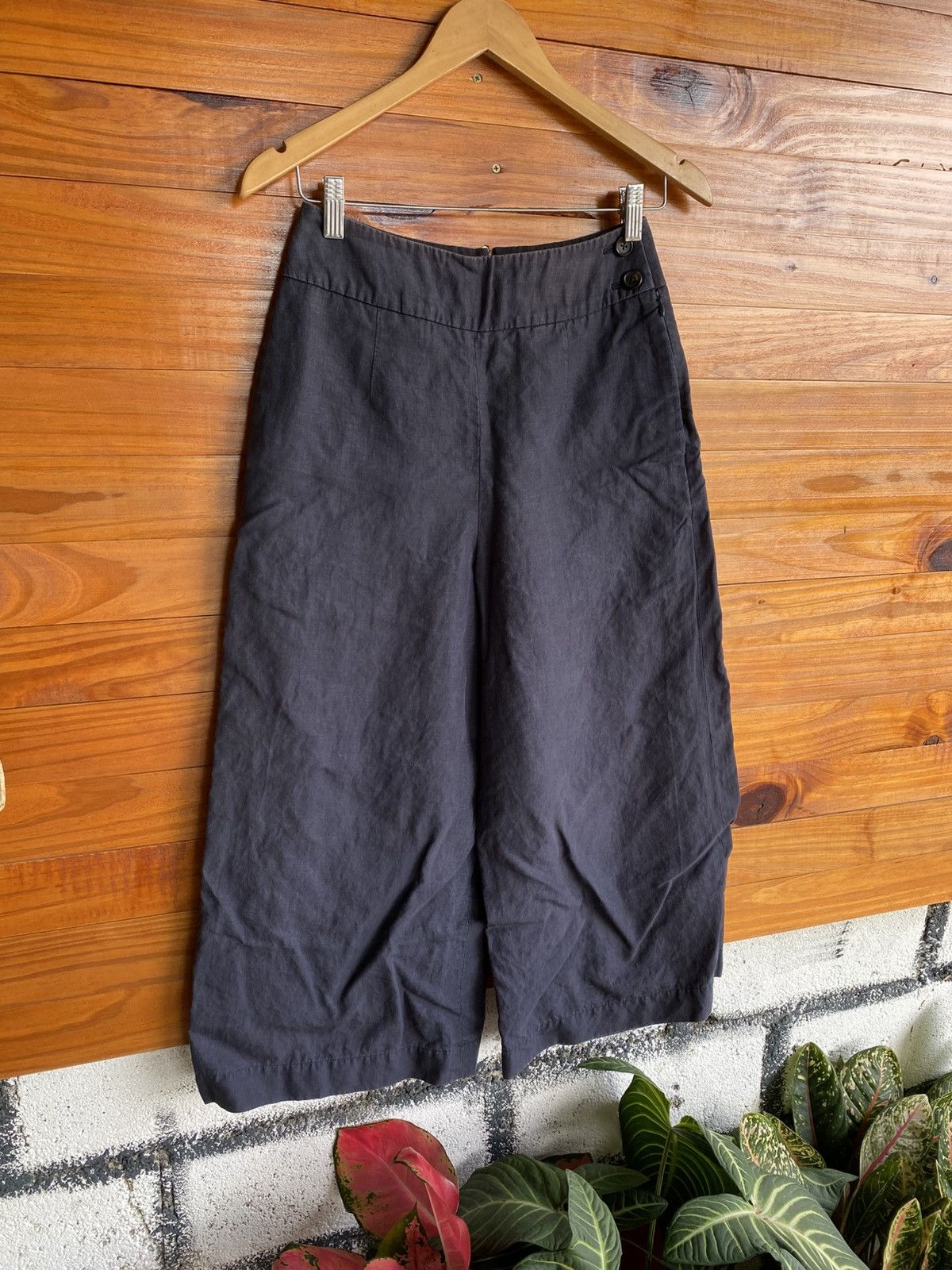 Margaret Howell Margaret Howell Navy Linen Wide Pants | Japanese Minimalist Size 27" / US 4 / IT 40 - 5 Thumbnail