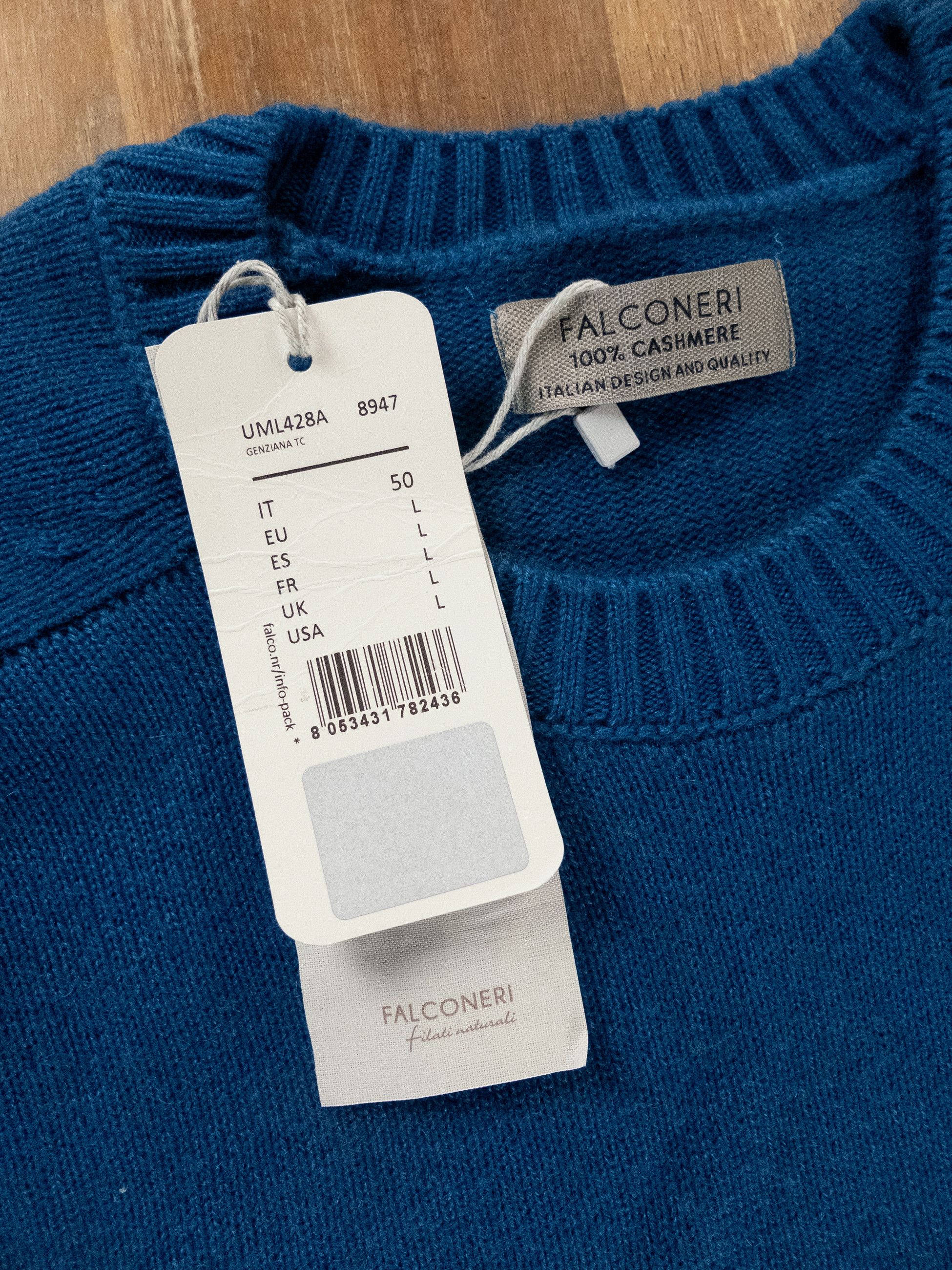 Other FALCONERI blue cashmere crewneck sweater Large Size US L / EU 52-54 / 3 - 2 Thumbnail