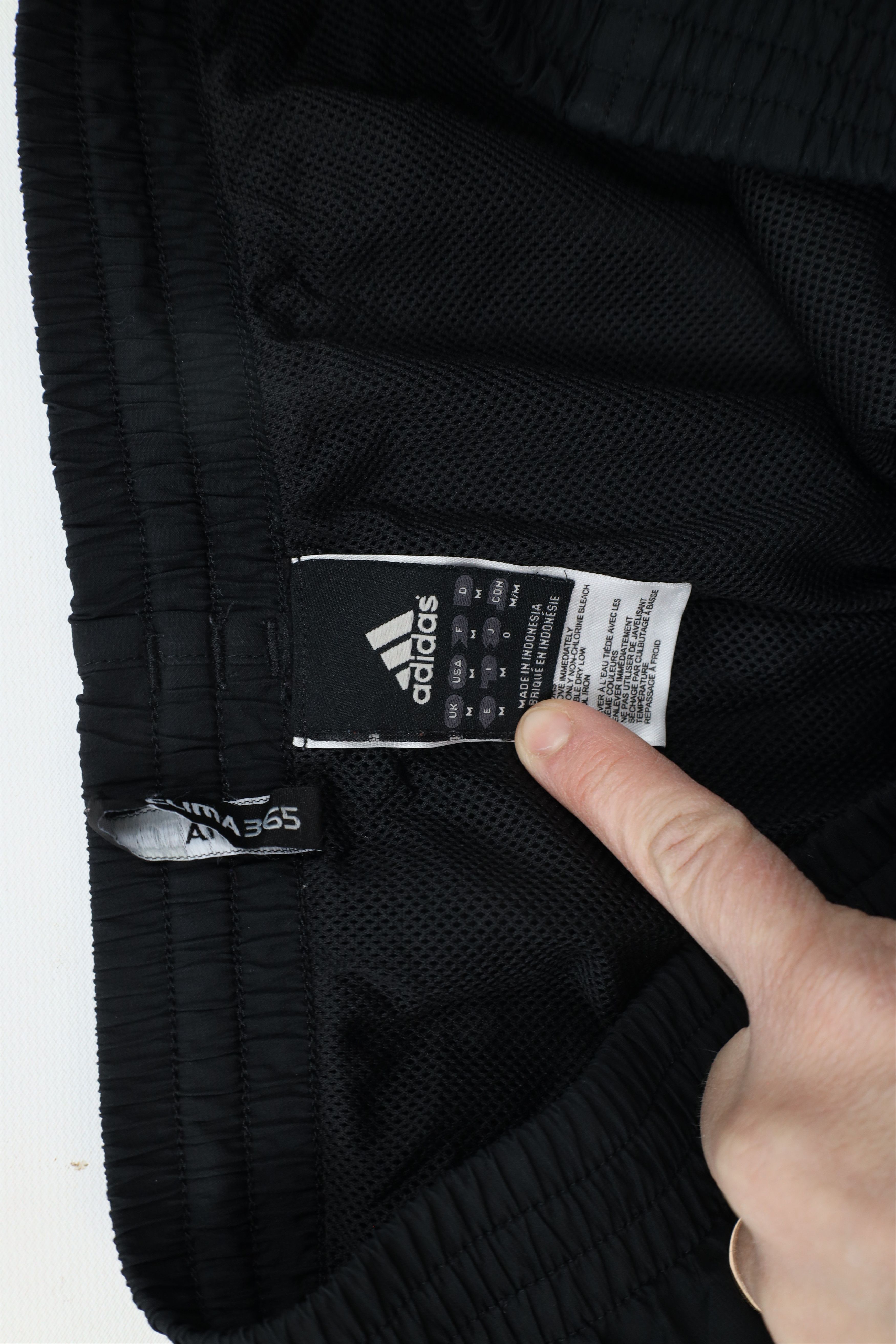 Adidas × Vintage Vintage Adidas Spell Out Striped Lined Wide Leg Pants Black Size US 34 / EU 50 - 8 Thumbnail