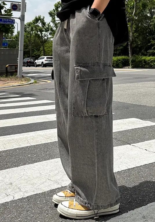 Japanese Brand Vintage washed distressed men's loose work jeans Size US 32 / EU 48 - 6 Thumbnail