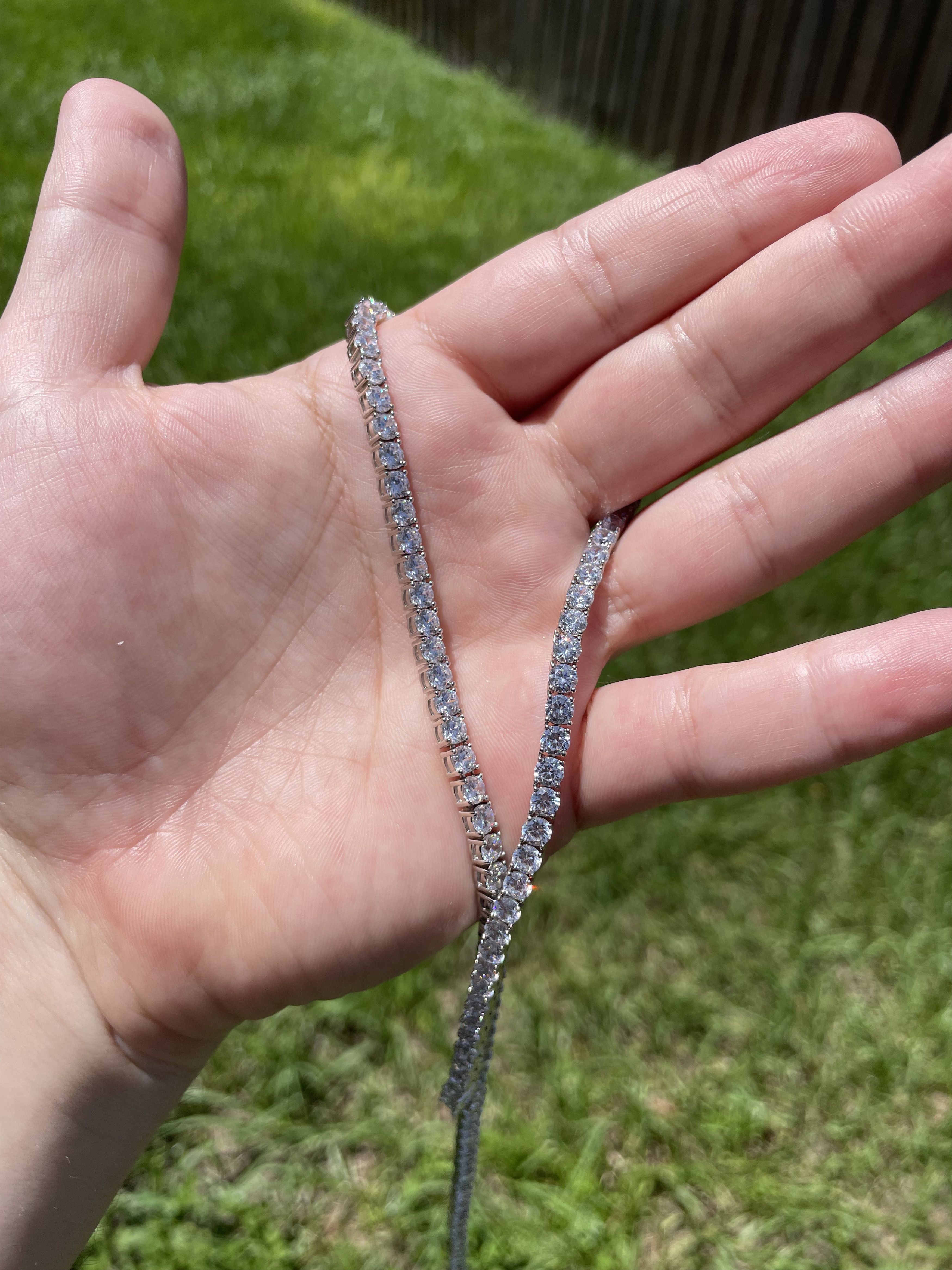 4mm 16 inch 925 Sterling silver Tennis chain VVS Lab CZ