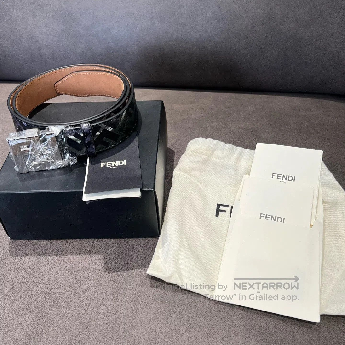 Fendi FENDI black leather belt Size ONE SIZE - 1 Thumbnail