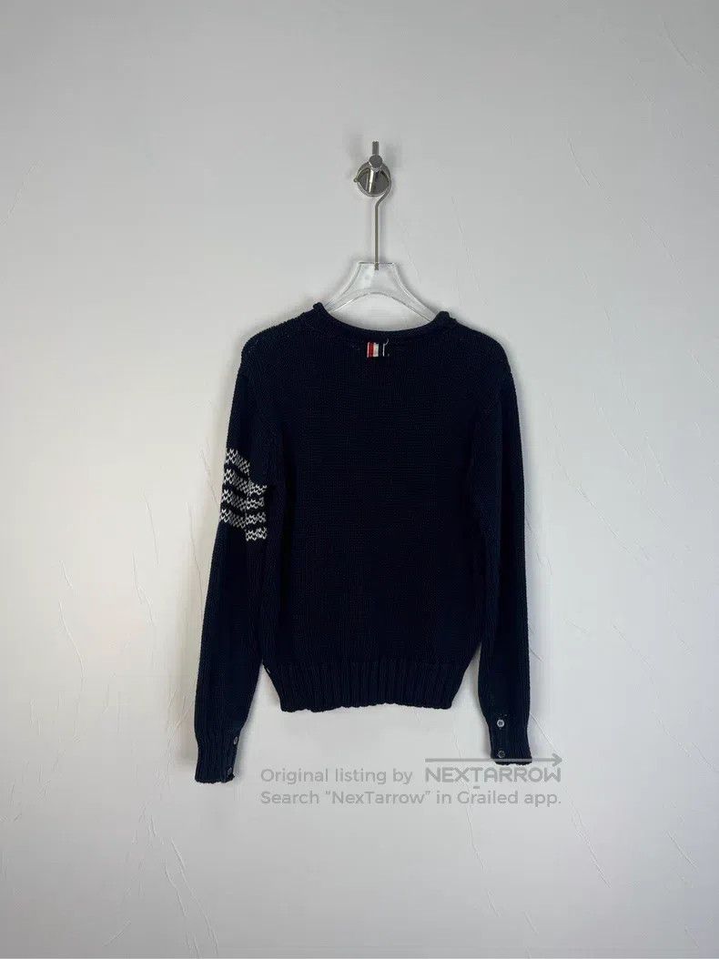 Thom Browne Thom Browne Blue dolphin four-striped sweater Size US S / EU 44-46 / 1 - 2 Thumbnail