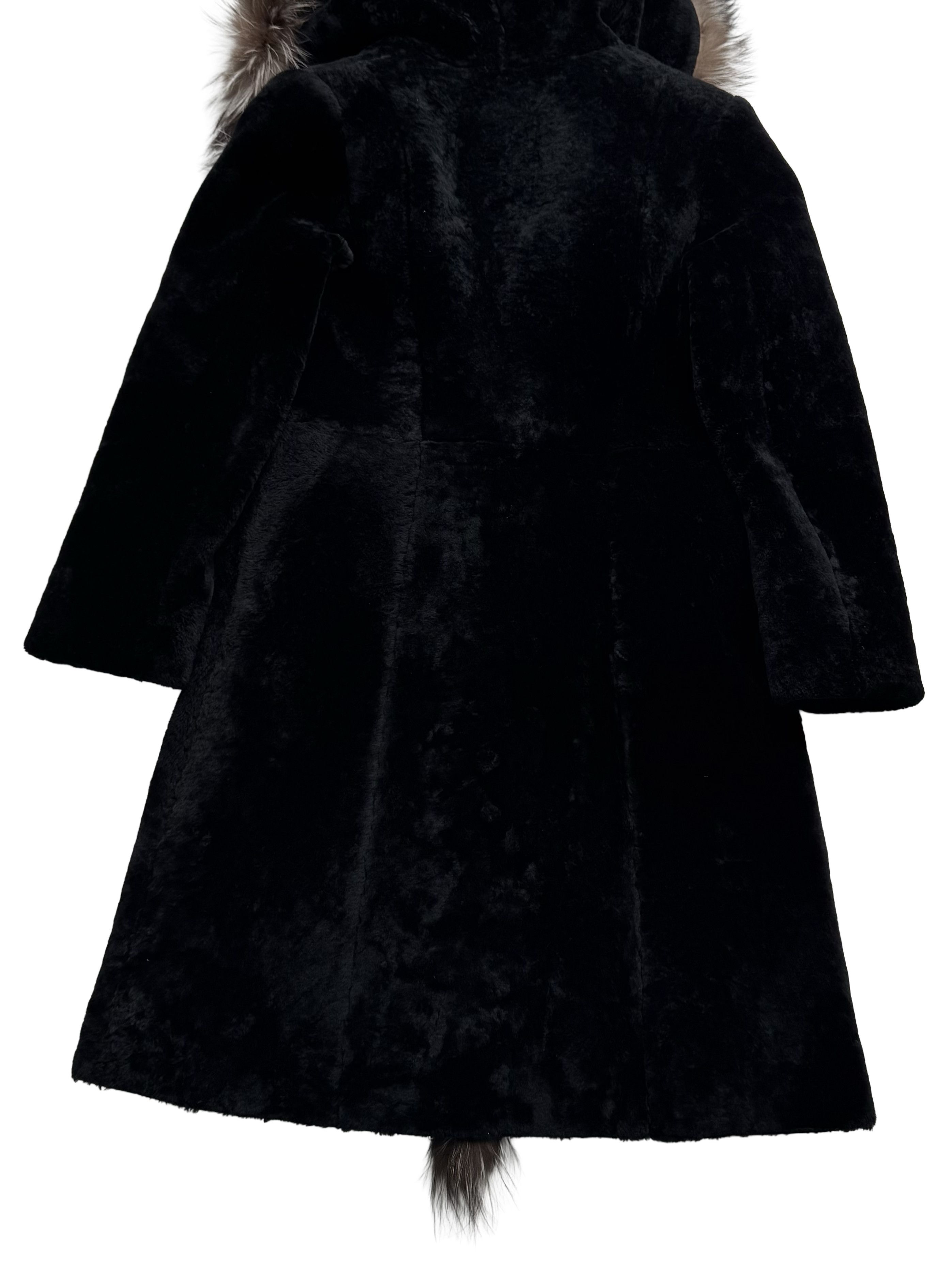 Vintage Vintage Real Lambskin Hooded Coat Size L / US 10 / IT 46 - 15 Thumbnail