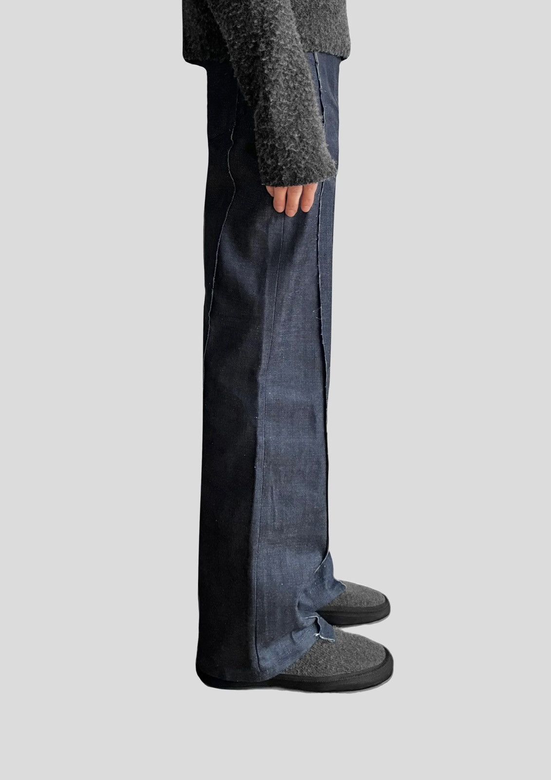 Vuja De Vuja Dé Amalia wide-leg raw denim Size US 30 / EU 46 - 2 Thumbnail
