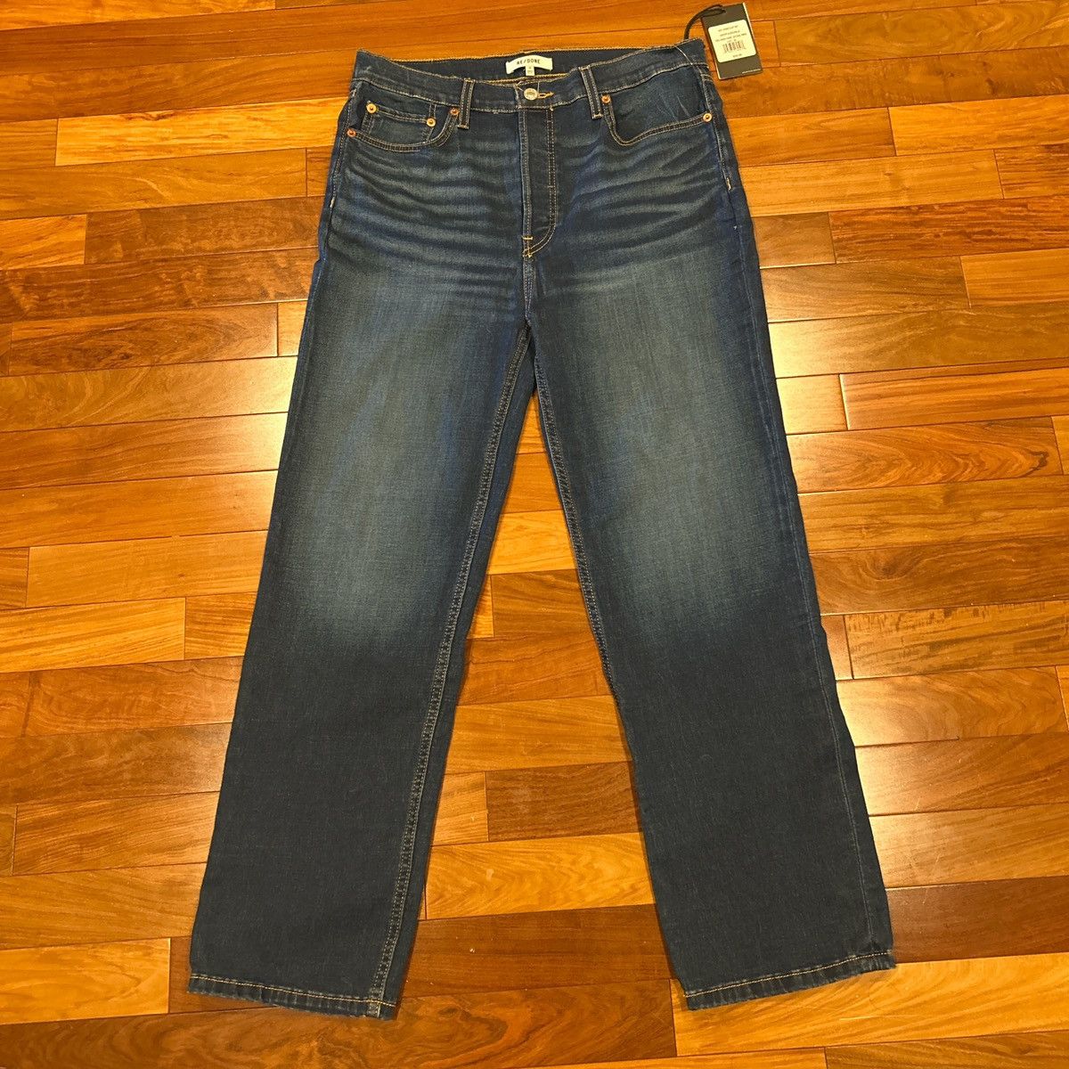 Other 30x27 ReDone 70’s Stovepipe Straight Leg Faded Jeans Size 30" / US 8 / IT 44 - 1 Thumbnail